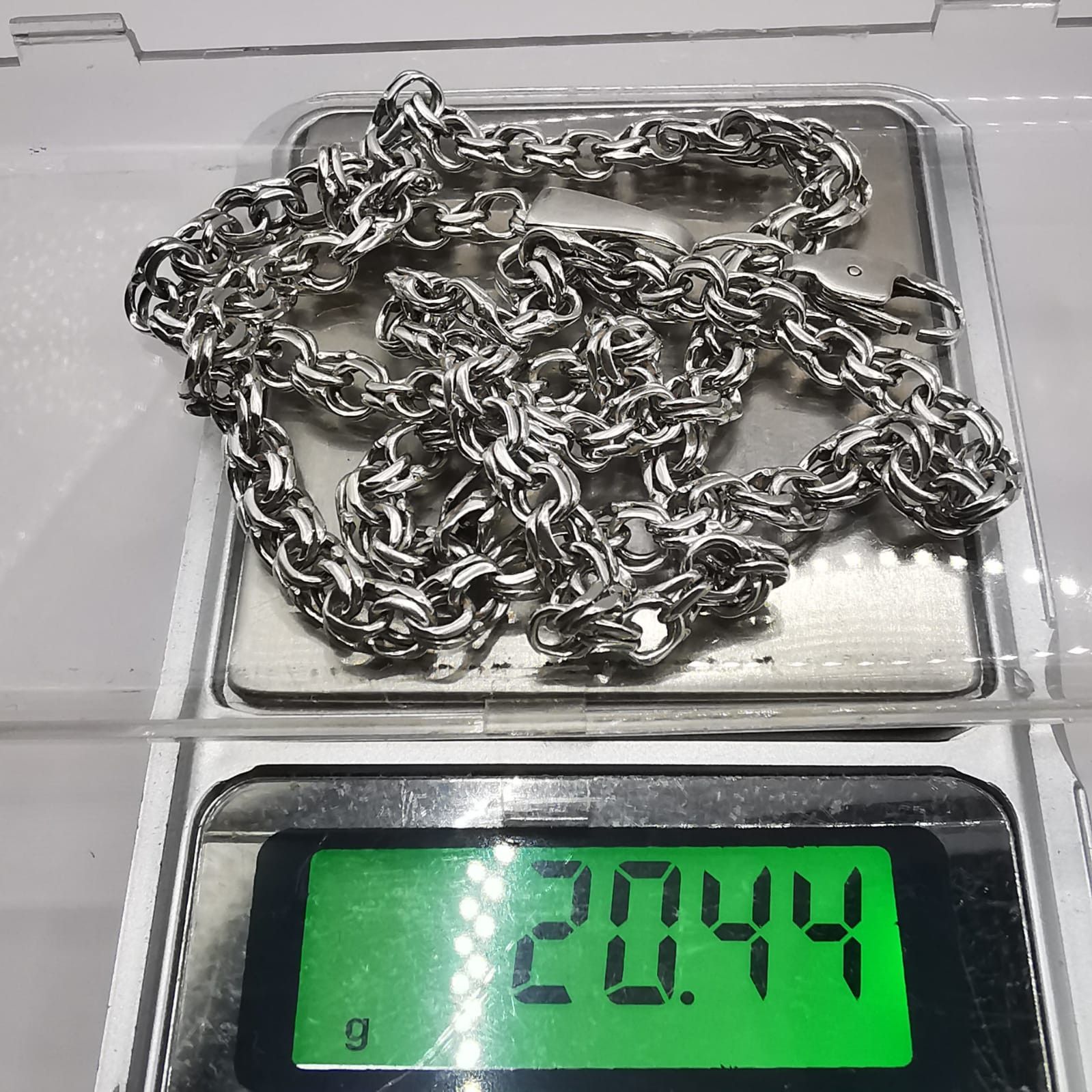 Sterling Silver Vintage Jewelry Chain, 925 Sterling Silver, Signed 20,44g Size ONE SIZE - 6 Thumbnail