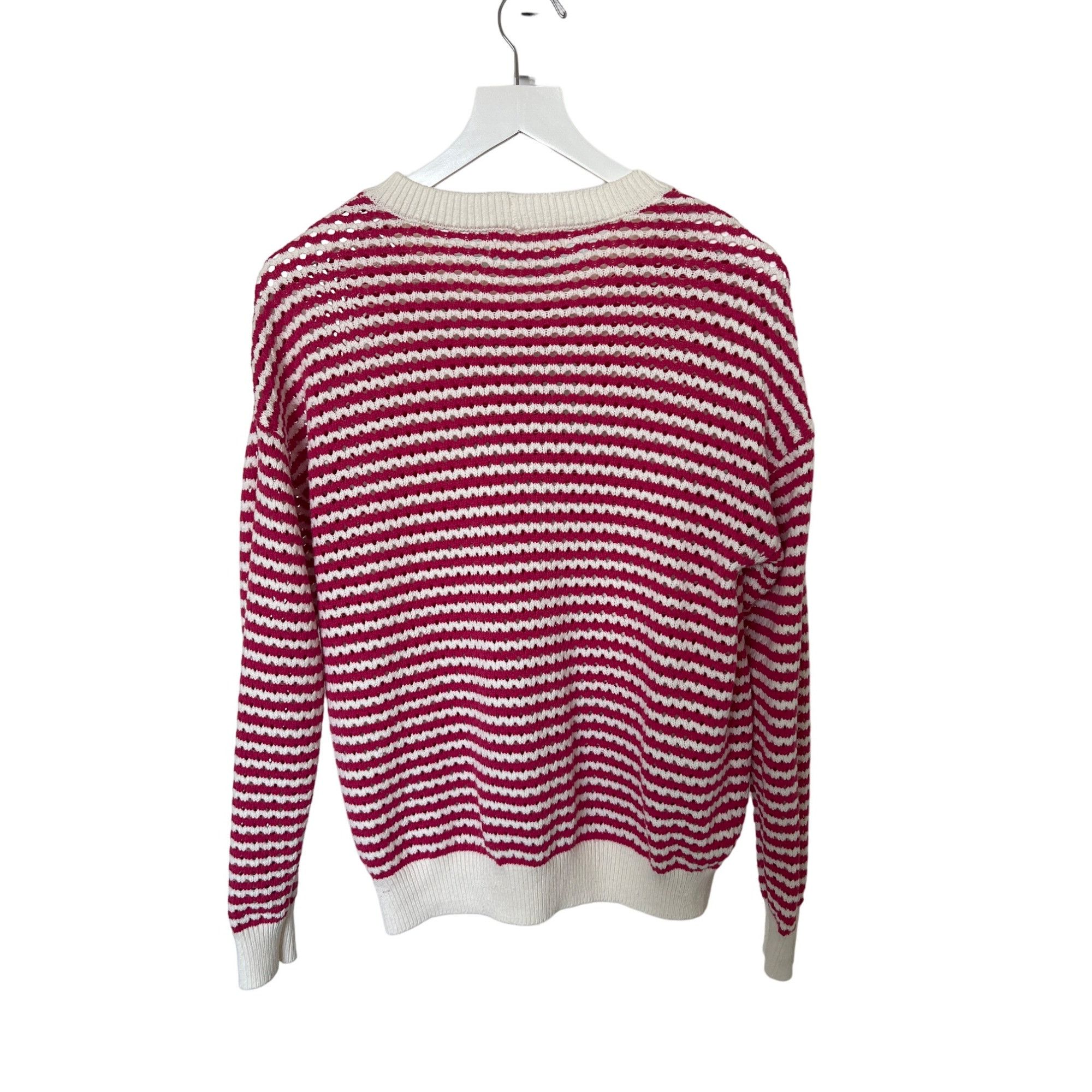 Spiritual Gangster Spiritual Gangster Pink & Ivory Stripe Sweater Size S / US 4 / IT 40 - 7 Thumbnail