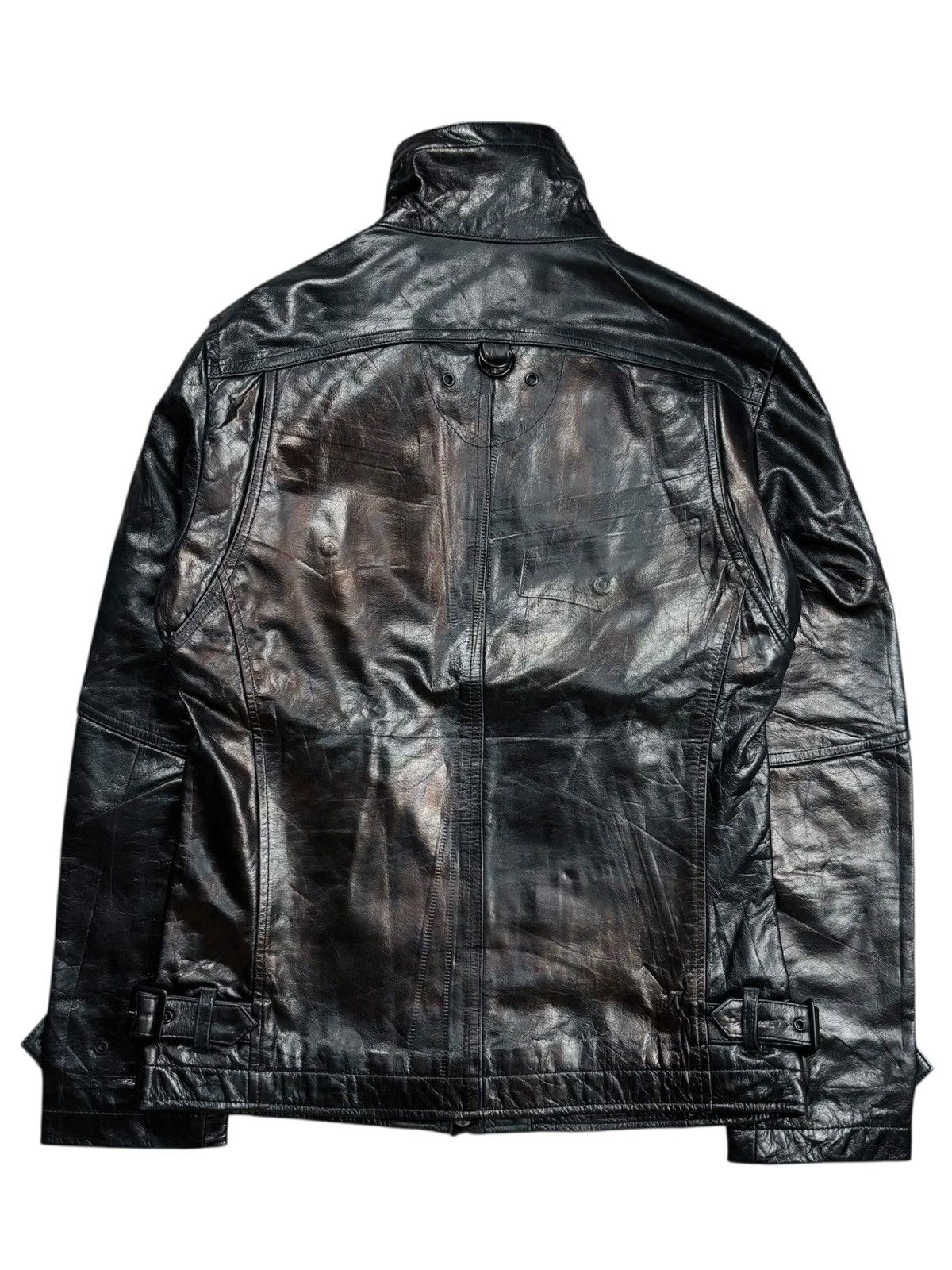Ekam 2000s Atelier Sab - Rider Burned Leather Jacket Size US M / EU 48-50 / 2 - 4 Thumbnail