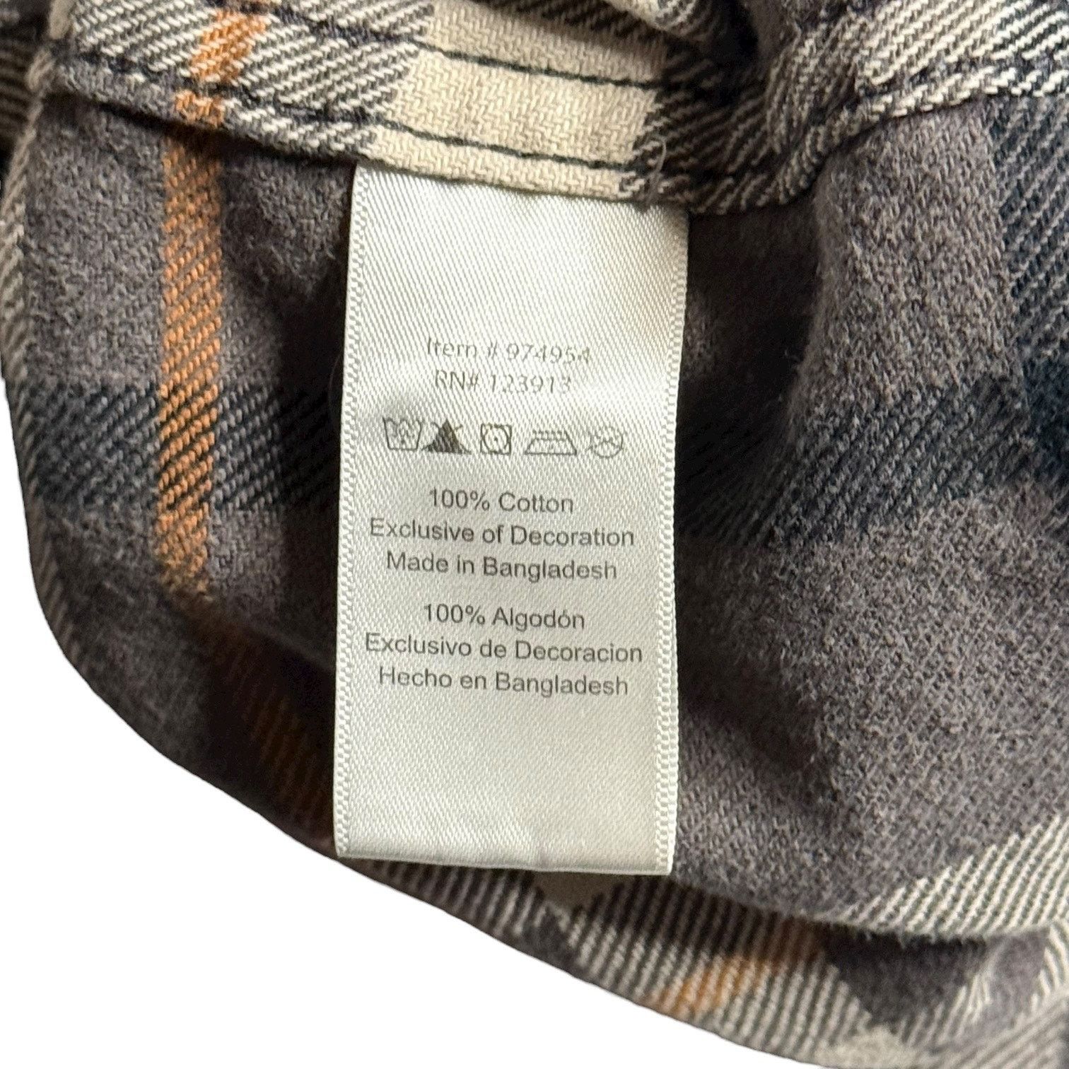 JACHS NY JACHS Men’s Button Front Plaid Flannel Gray Tan Shirt Large Size US L / EU 52-54 / 3 - 10 Thumbnail