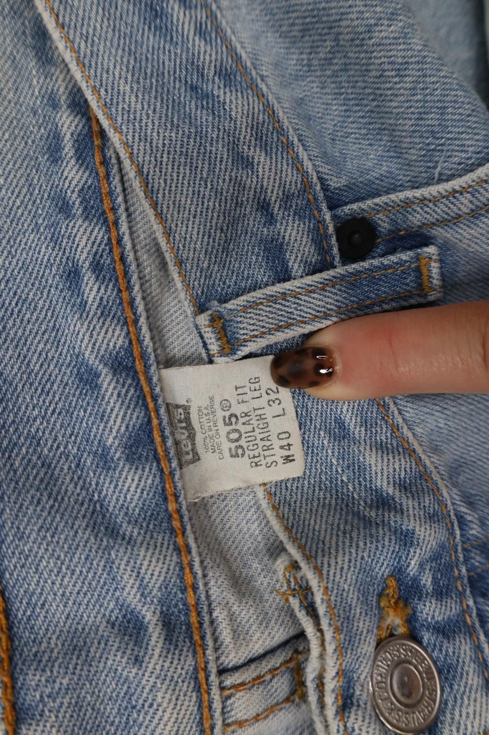 Levi's Vintage Y2K 2000 Levis 505 Regular Straight Leg Jeans USA Size US 40 / EU 56 - 7 Thumbnail