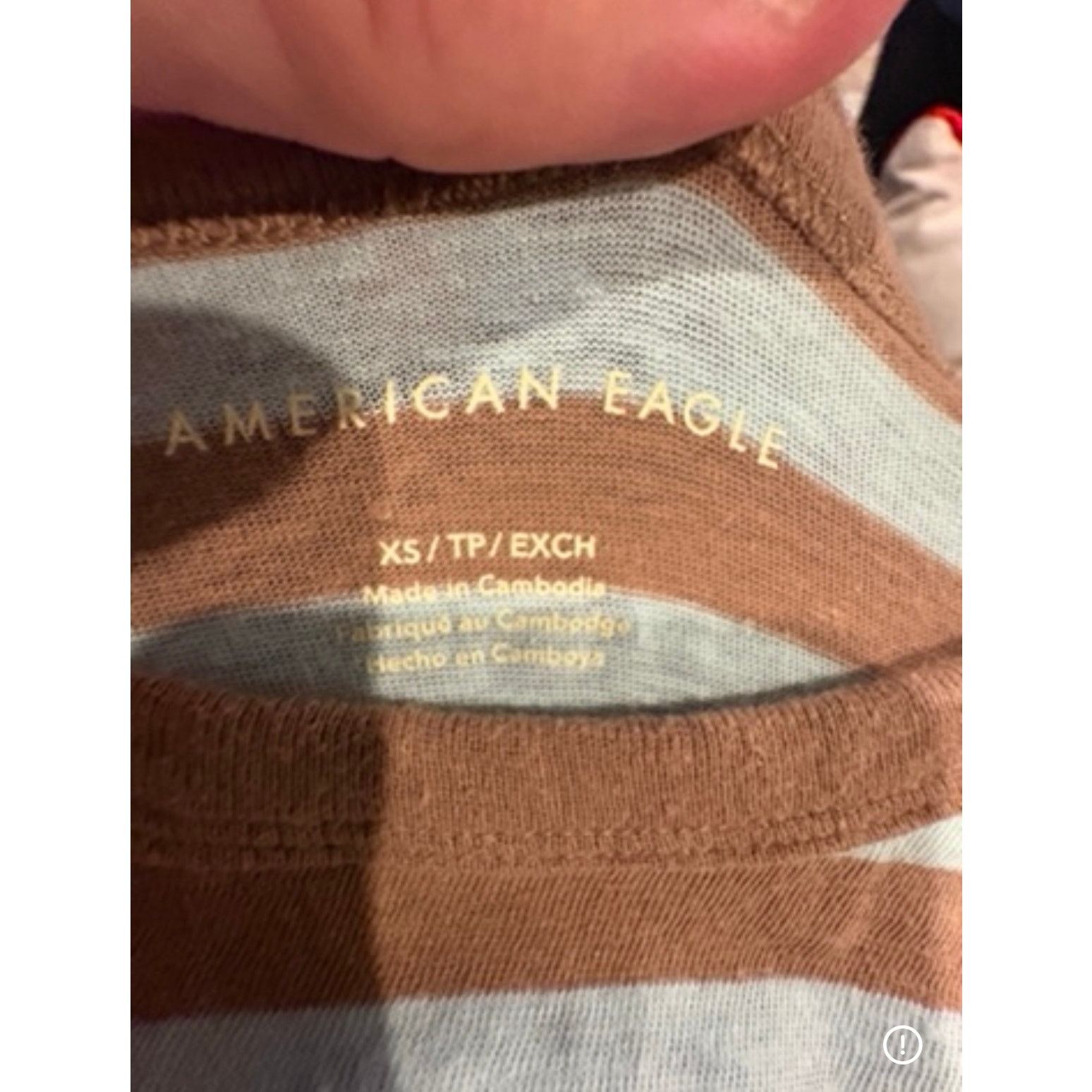 American Eagle Outfitters American Eagle Women’s Striped T-Shirt XS Brown Blue Size XS / US 0-2 / IT 36-38 - 3 Thumbnail