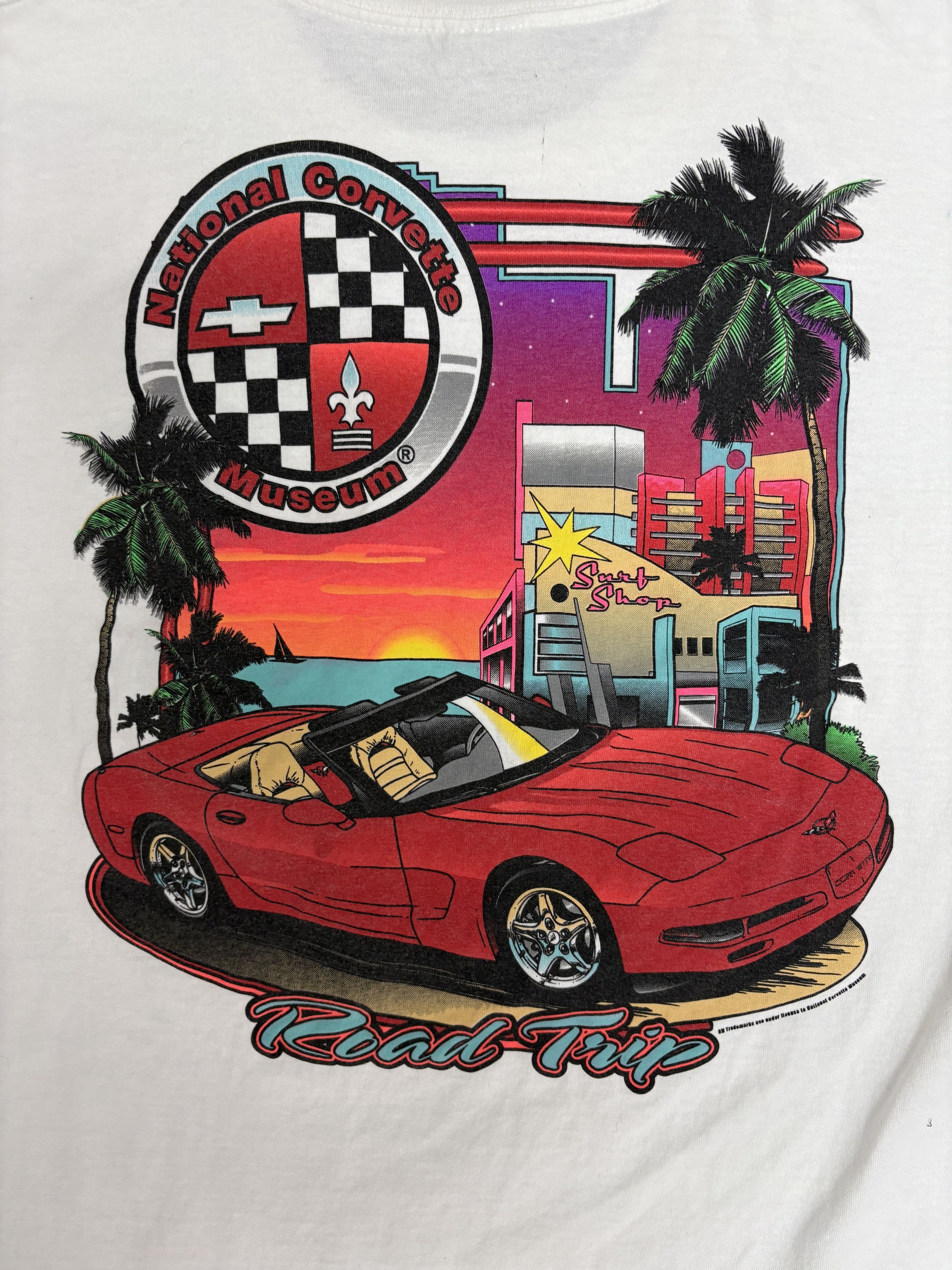 Vintage National Corvette Museum Vintage White T-Shirt Tee Size US XL / EU 56 / 4 - 2 Thumbnail