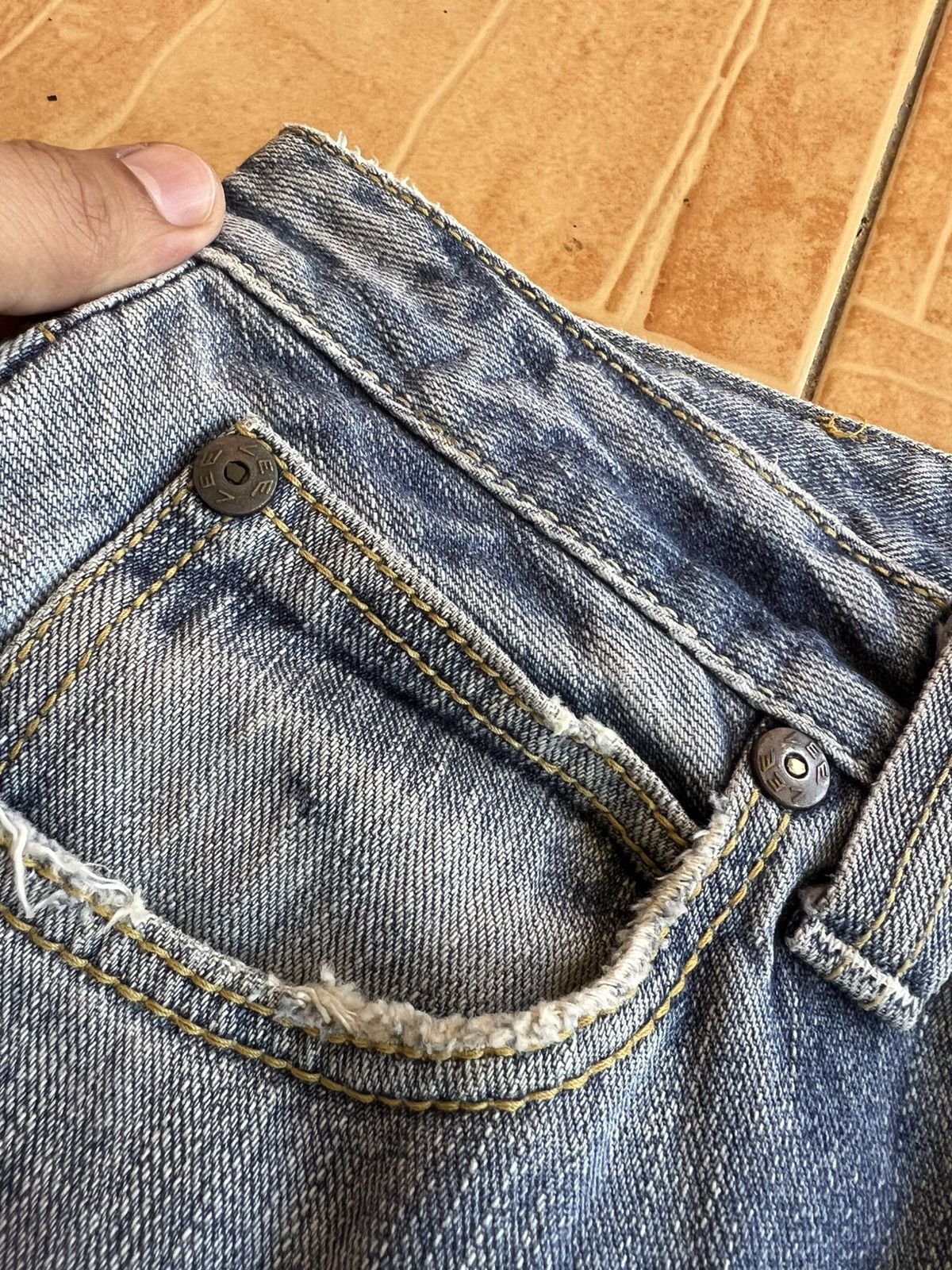 Lee Vintage Lee Riders Distress Jean Size US 29 - 13 Thumbnail