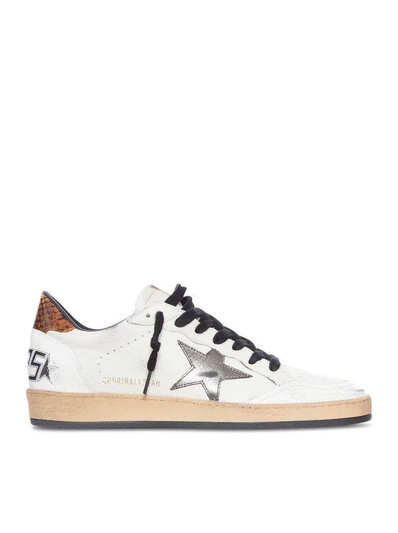 GOLDEN GOOSE Ball Star Men's White/Gray/Brown Sneakers New