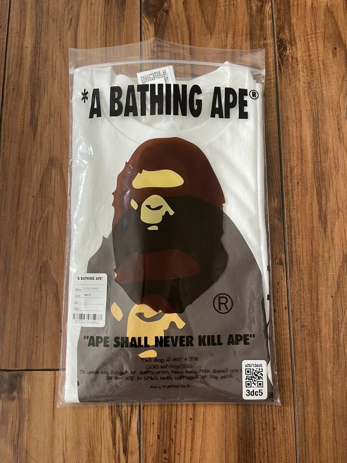 Bape BAPE By Bathing APE Big Face White Tee Size US L / EU 52-54 / 3 - 8 Thumbnail