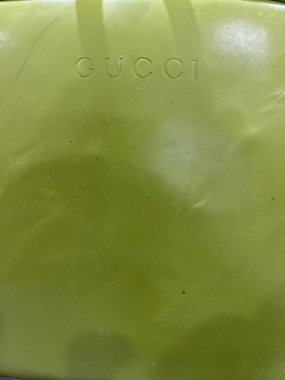 Gucci Vtg GUCCI bamboo neon green leather vanity cosmetic case bag Size ONE SIZE - 2 Thumbnail