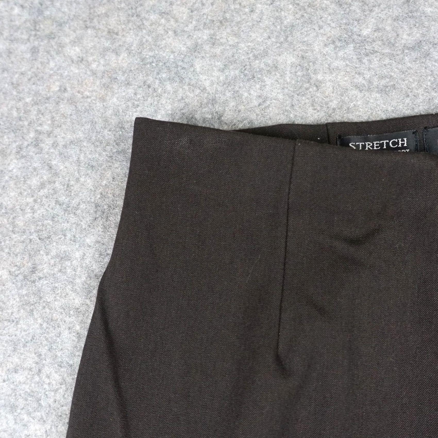 Vintage FABRIZIO GIANNI Pants Womens 8 Brown Stretch Tapered Dress Side Zip Made USA Shirt? Size 30" / US 8 / IT 44 - 4 Thumbnail