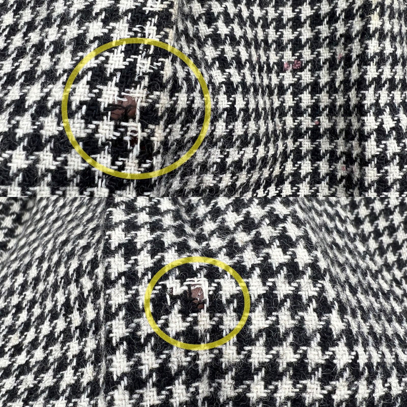 Vintage Vintage Houndstooth Wool Pleated Skirt Size 28" / US 6 / IT 42 - 6 Thumbnail