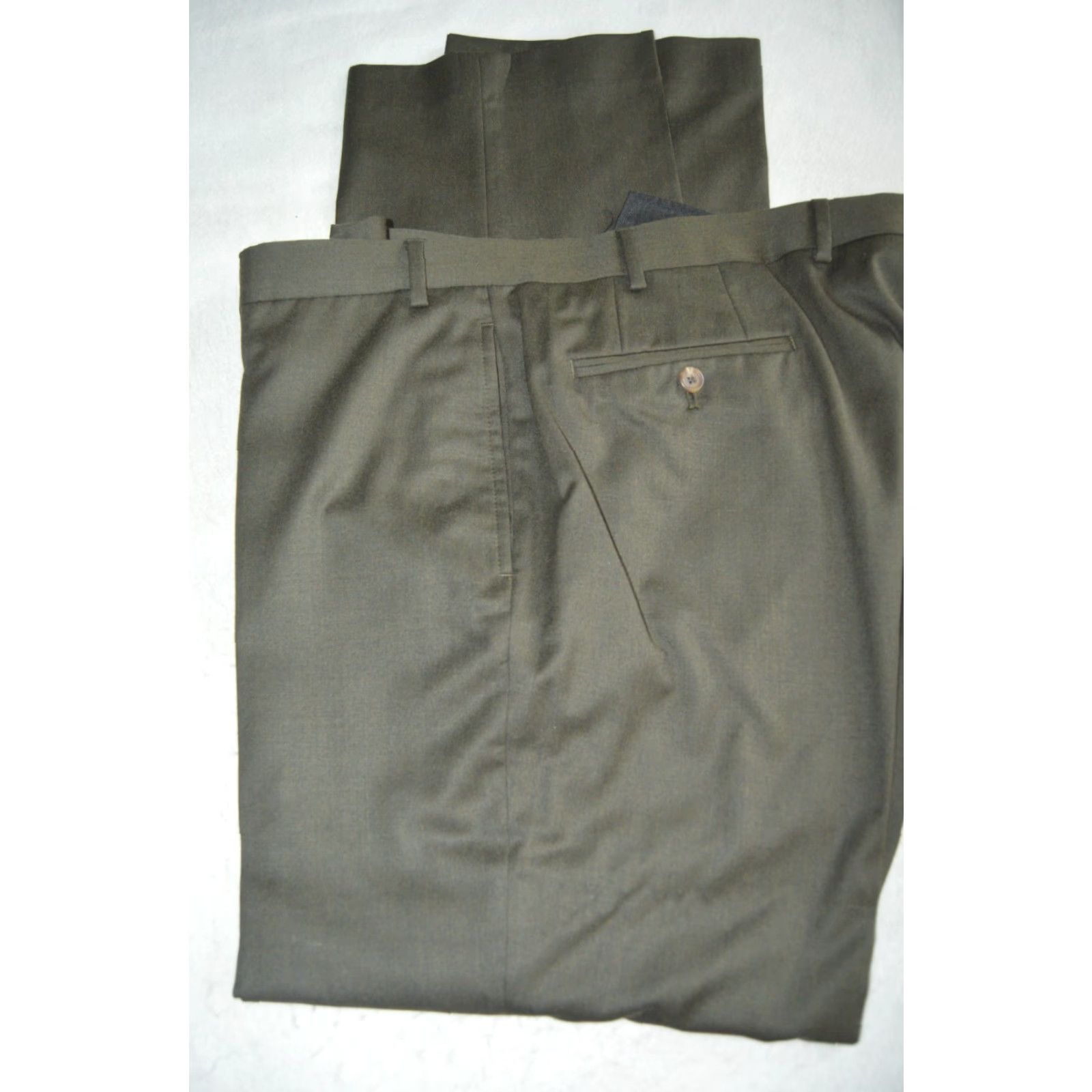 Ralph Lauren Mens Lauren Ralph Lauren Dress Pants Brown 40/32 Wool Pleated Cuff Size US 40 / EU 56 - 3 Thumbnail