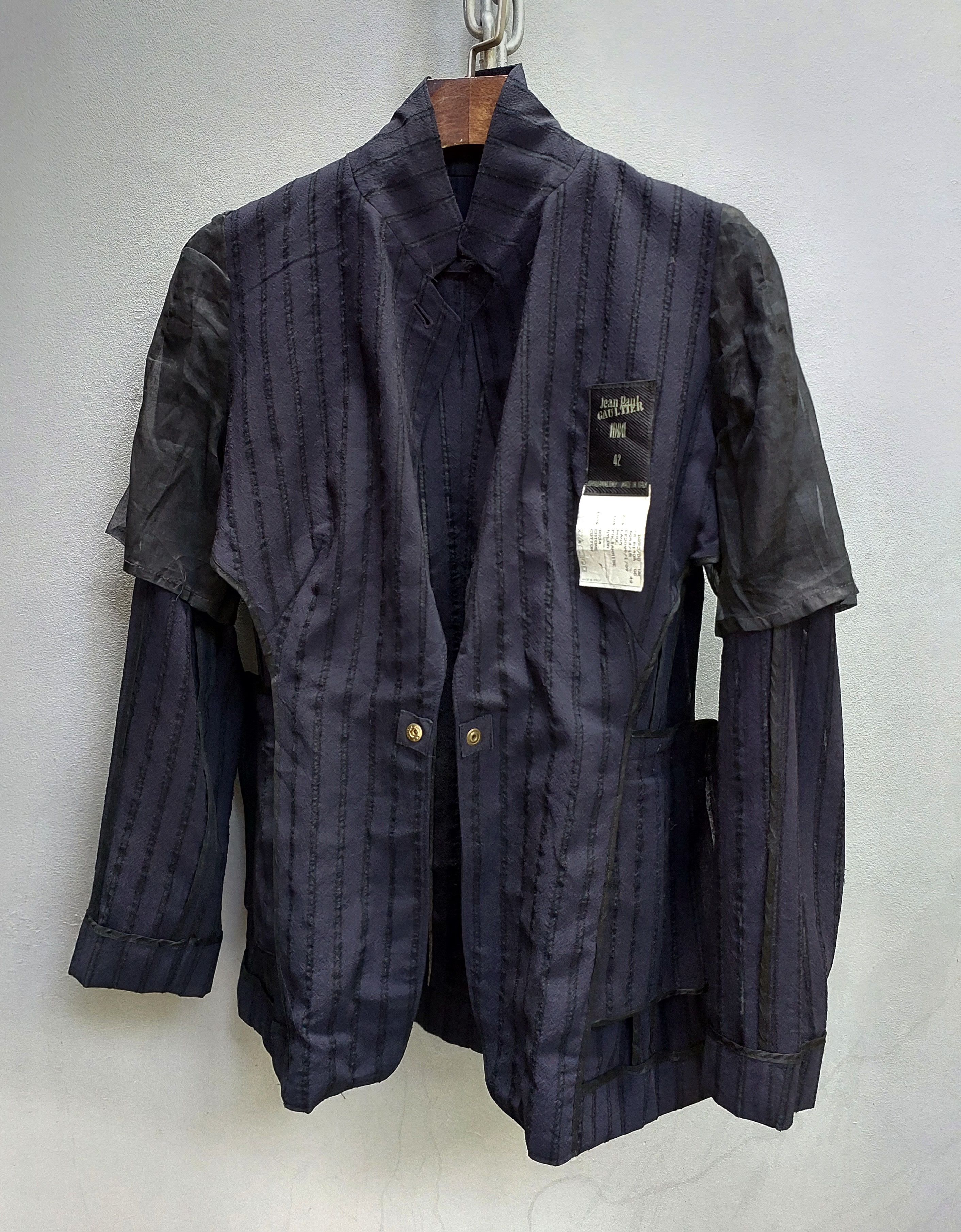 Jean Paul Gaultier Jean Paul Gaultier Blue Stripes Blazer Size M / US 6-8 / IT 42-44 - 6 Thumbnail