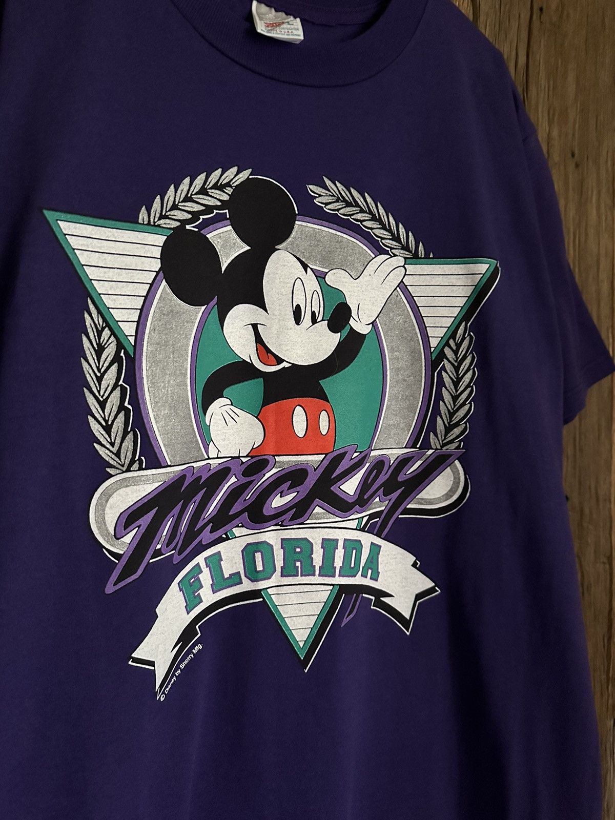 Cartoon Network × Disney × Vintage Vintage 90s Mickey Mouse Florida T-Shirt Size US L / EU 52-54 / 3 - 3 Thumbnail