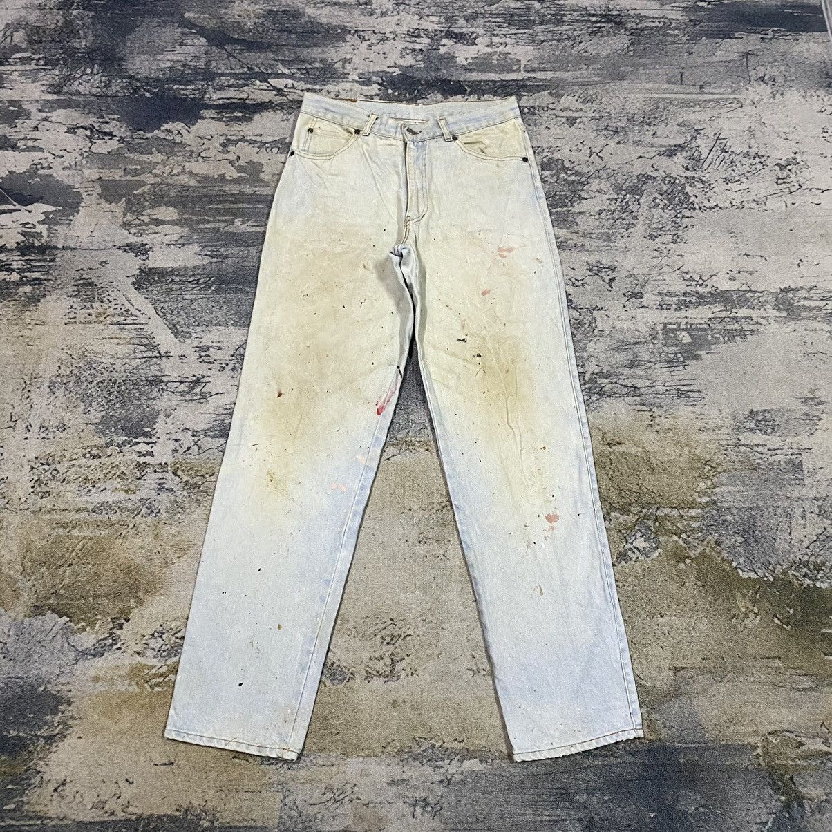Japanese Brand × Jean × Vintage Vintage Japan Splatter Denim Jeans Size US 31 - 1 Thumbnail