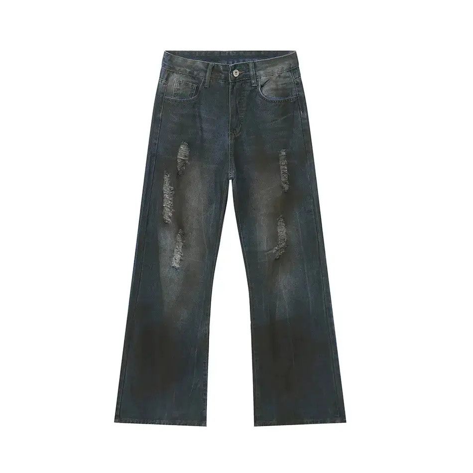 Japanese Brand Retro loose high street micro flared jeans Size US 32 / EU 48 - 5 Thumbnail