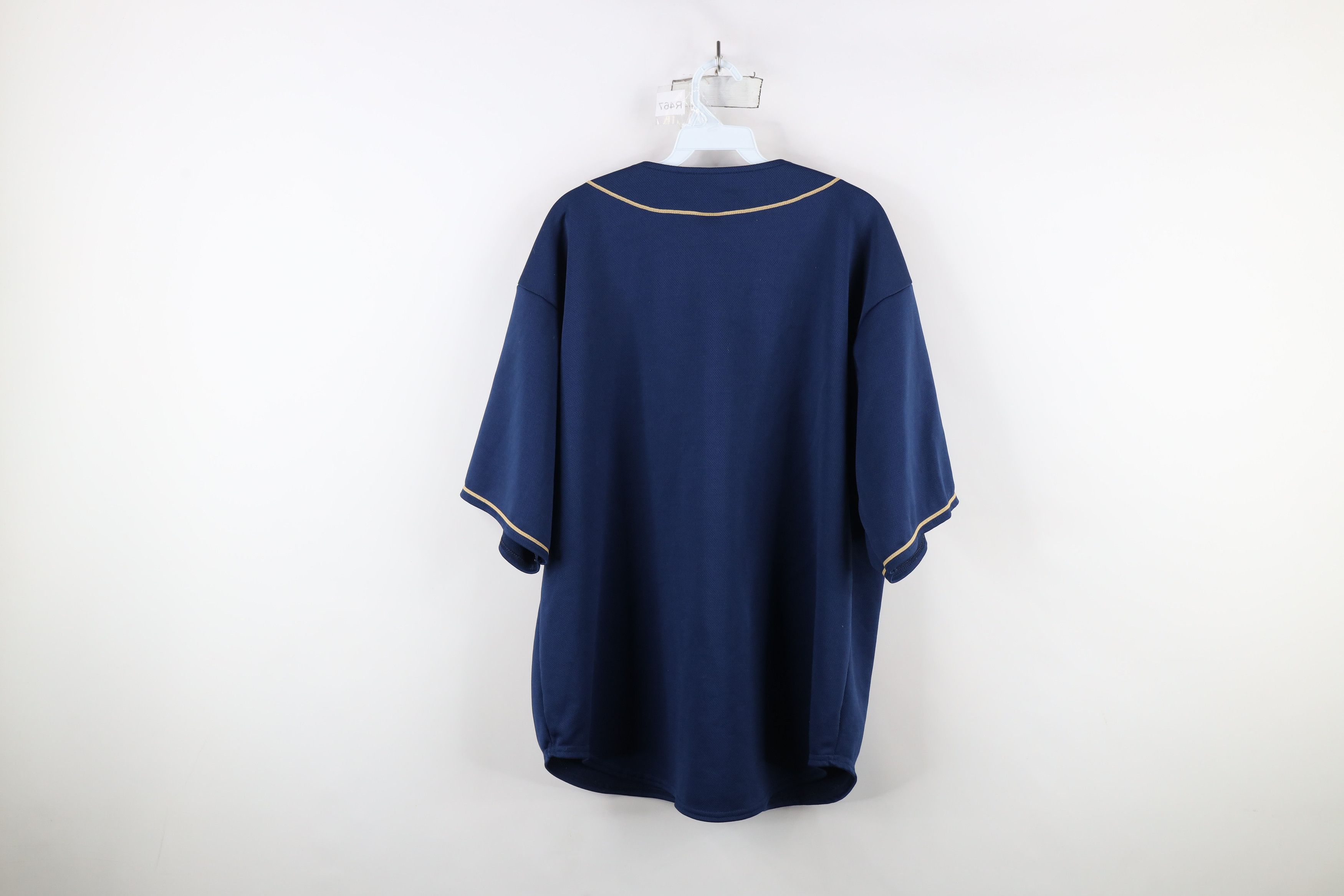 Vintage Vintage 90s University of Pittsburgh Baseball Jersey Blue Size US L / EU 52-54 / 3 - 10 Thumbnail