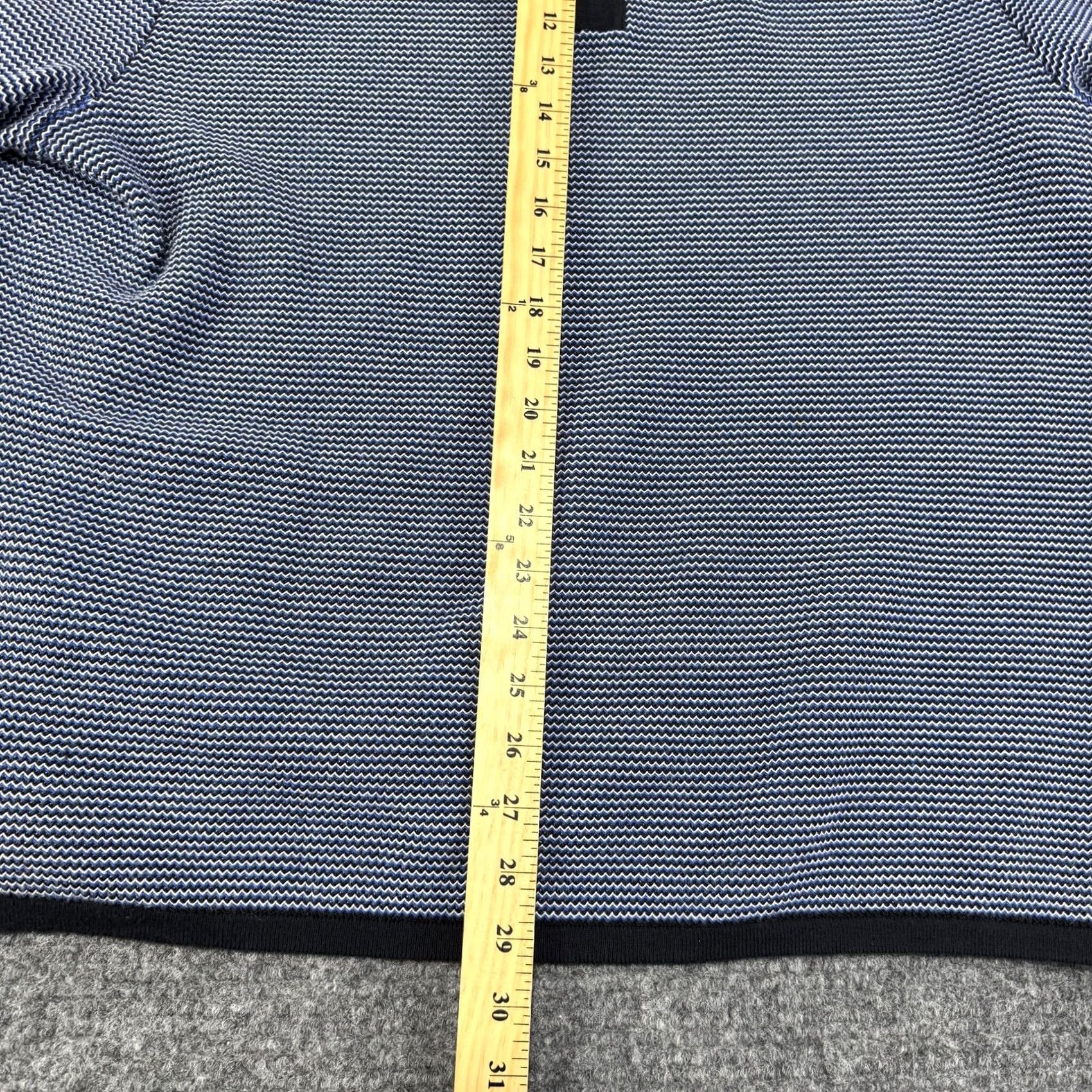 Rag & Bone rag & bone Shirt Mens 2XL Blue Polo Black Knit Stripe Heavyweight Stretch Size US XXL / EU 58 / 5 - 6 Thumbnail