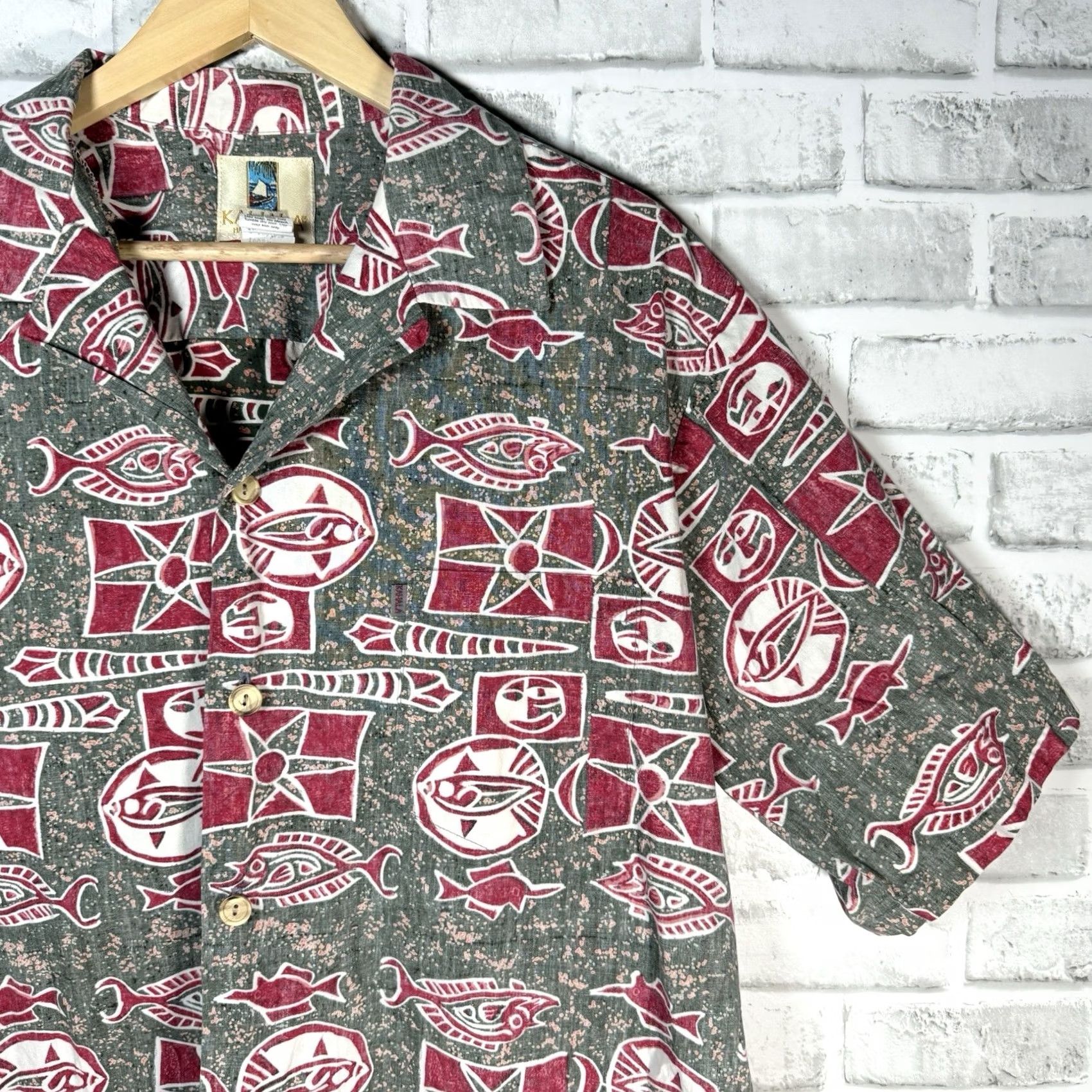 Vintage VINTAGE Kahala Shirt Mens XL Hawaiian Blue 100% Cotton Button-Up Short Sleeve Embroidered USA Size US XL / EU 56 / 4 - 2 Thumbnail