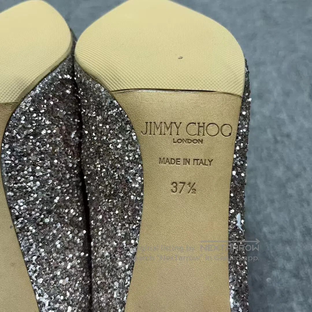 Jimmy Choo jimmy choo Flash powder fabric, pointed-toe, fine-heeled h Size US 7 / IT 37 - 4 Thumbnail