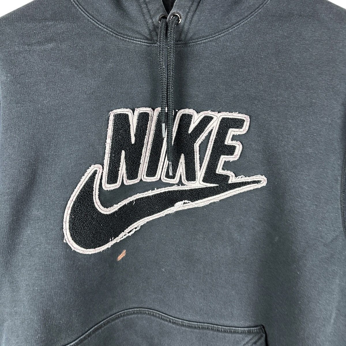 Nike × Vintage Vintage Y2K Nike Chenille Swoosh Patch Hoodie Size US M / EU 48-50 / 2 - 2 Thumbnail