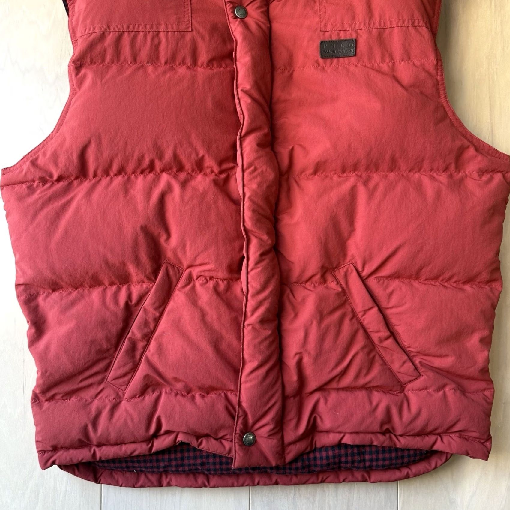 Polo Ralph Lauren VINTAGE Polo Ralph Lauren Vest Medium Red Puffer Full Zip Down Outerwear RRL Size US M / EU 48-50 / 2 - 4 Thumbnail