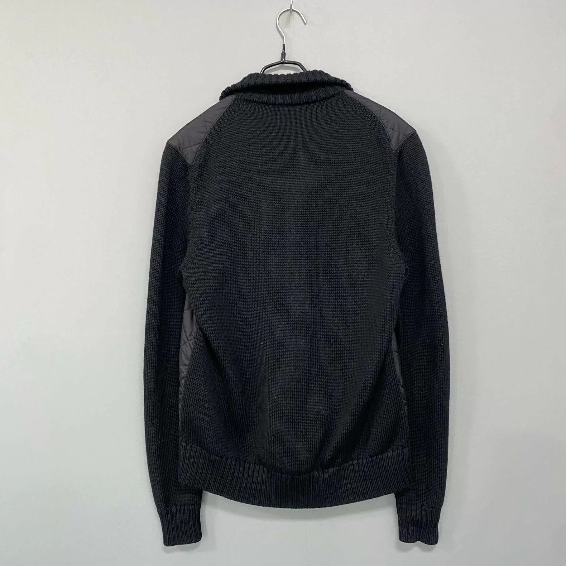 Prada PRADA Black Knit-Paneled Cotton Jacket Size 50 Size US M / EU 48-50 / 2 - 3 Thumbnail