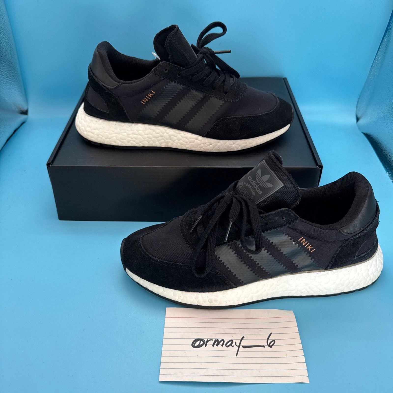 Adidas adidas Iniki Runner Core Black m8 w9.5 Size US 8 / EU 41 - 3 Thumbnail
