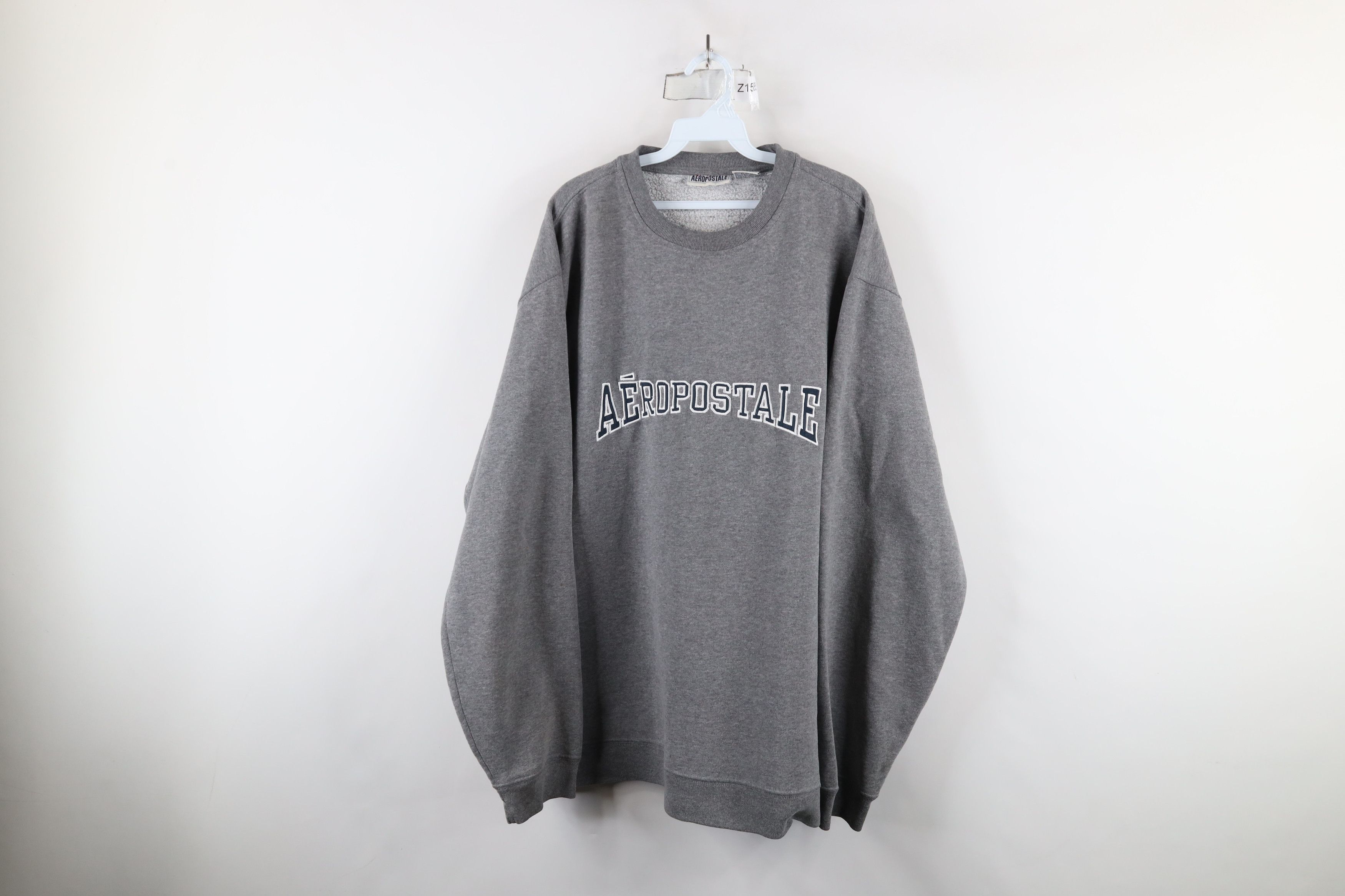 Aeropostale × Vintage Vintage 90s Y2K Aeropostale Spell Crewneck Sweatshirt Gray Size US XXL / EU 58 / 5 - 1 Thumbnail