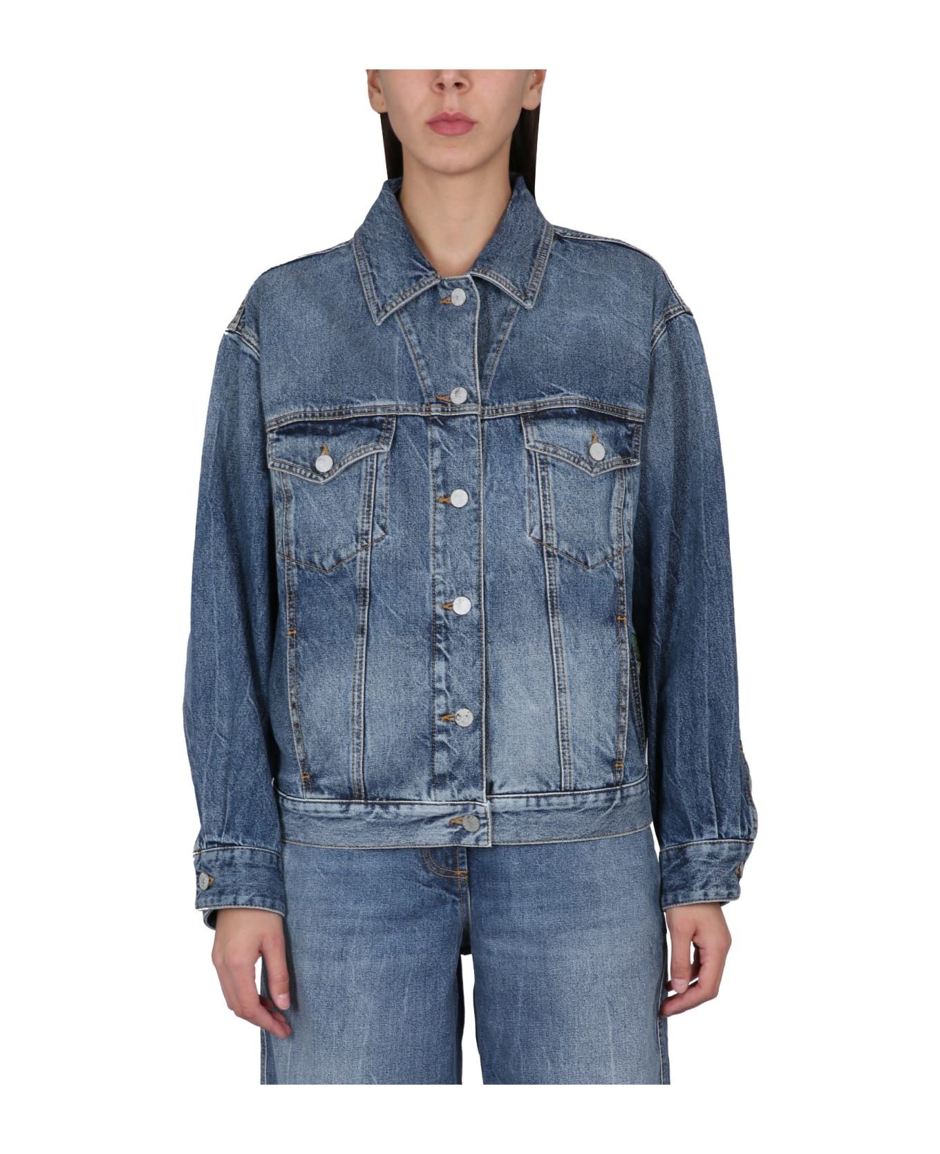 Palm Angels o1y1125 Denim Jacket in Blue Size S / US 4 / IT 40 - 1 Thumbnail