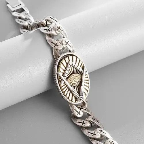 Vintage Vintage Masonic Symbol Bracelet Size ONE SIZE - 3 Thumbnail