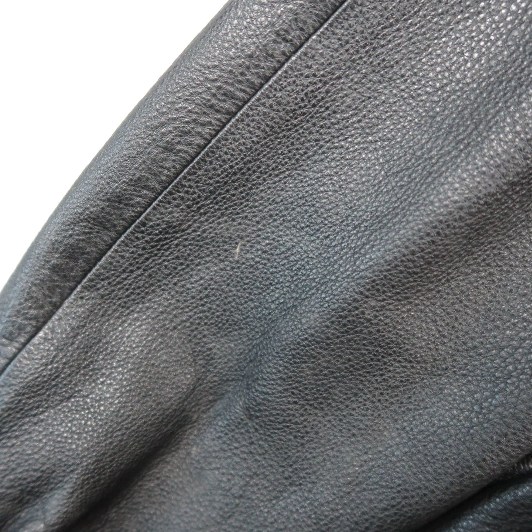 Roundtree & Yorke Roundtree & Yorke Black Leather Full Zip Bomber Jacket Men's L Large Heavyweight Size US L / EU 52-54 / 3 - 6 Thumbnail