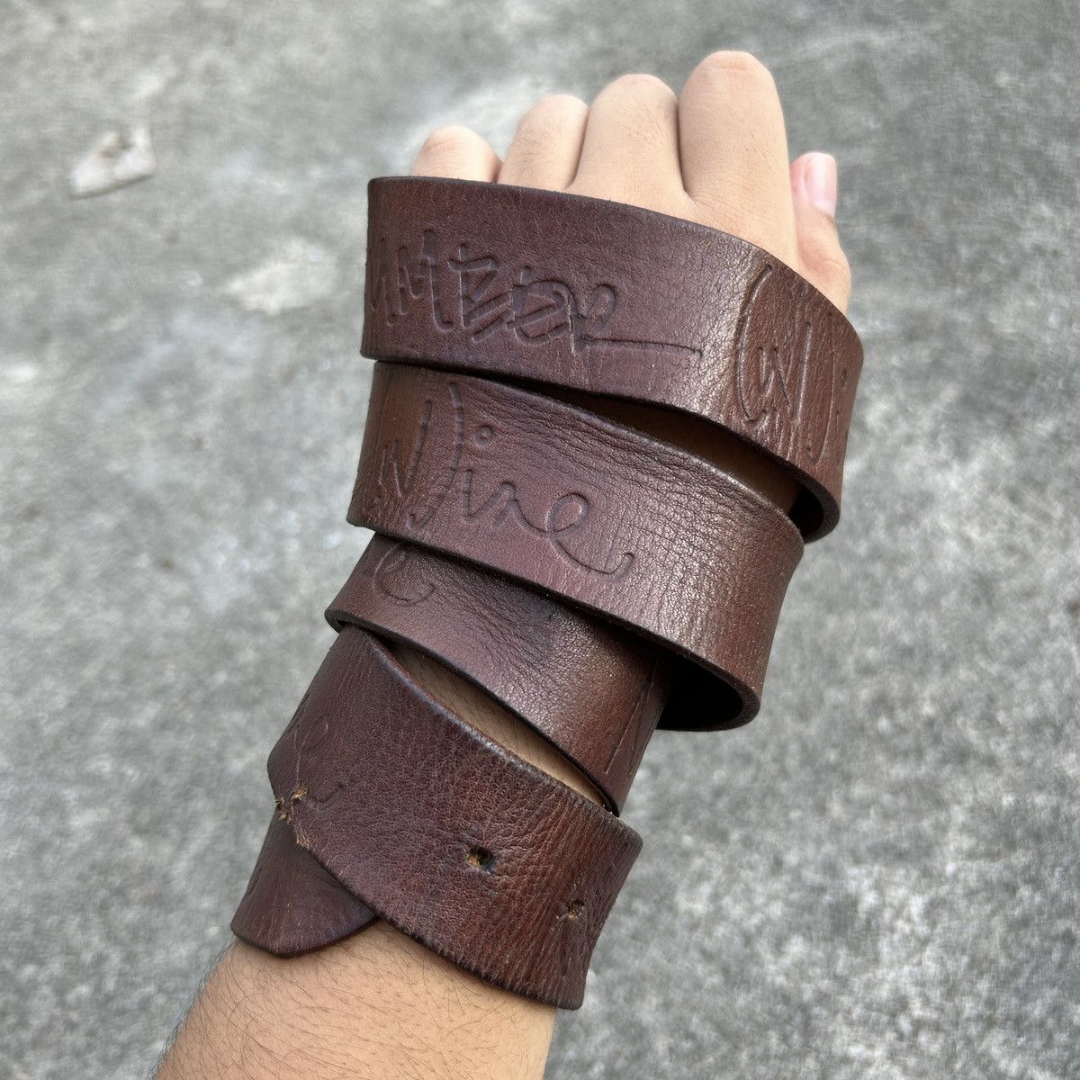 Kapital Vintage Number Nine leather belt Size ONE SIZE - 3 Thumbnail