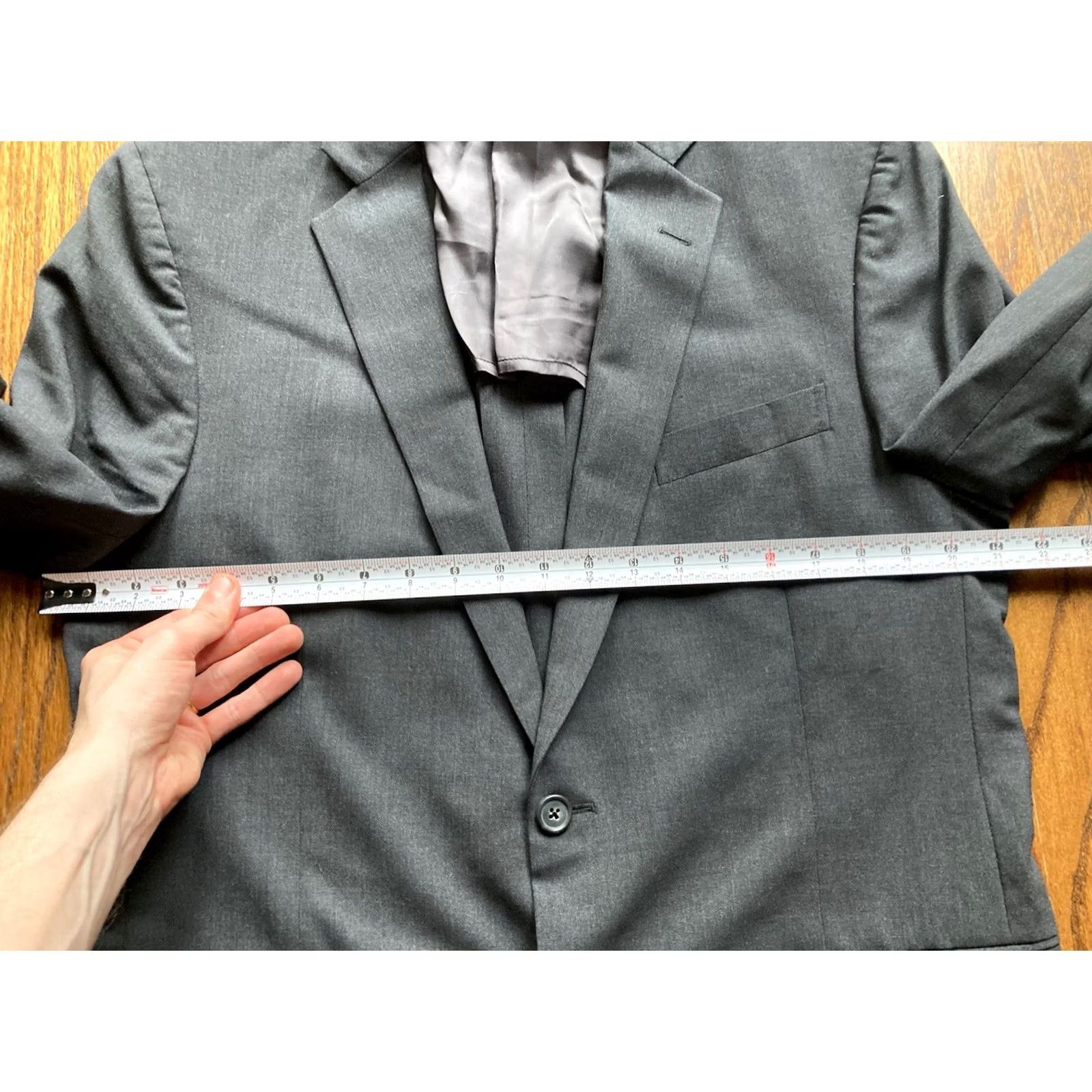 Brooks Brothers Brooks Brothers Blazer Mens 42R Regular Wool Gray Notch Lapel Single-Breasted Two-Button Front Jacket Coat Size 42R - 7 Thumbnail