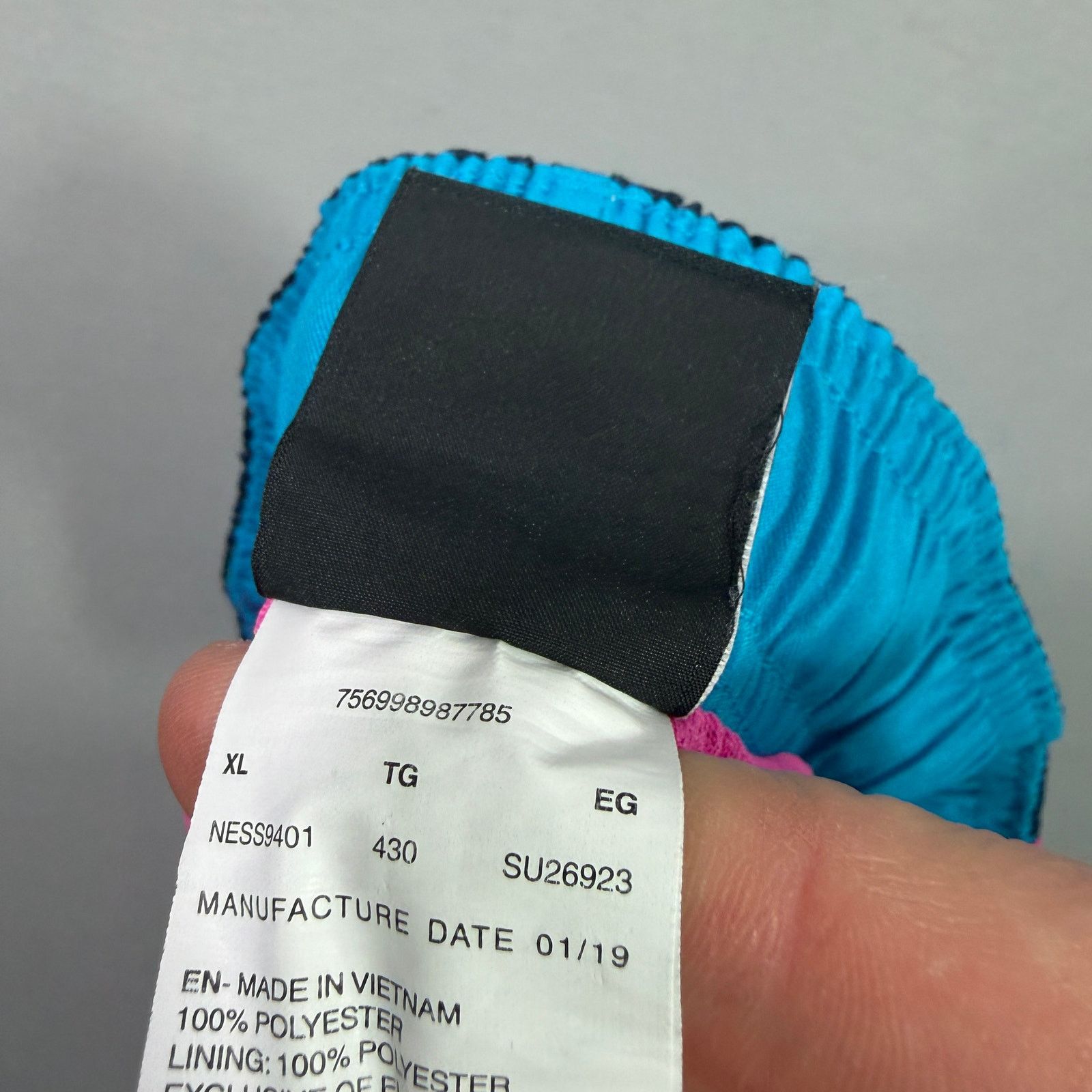 Nike Nike Swim Trunks Shorts Extra Large Blue Pink Mesh Lining Size US 35 - 7 Thumbnail