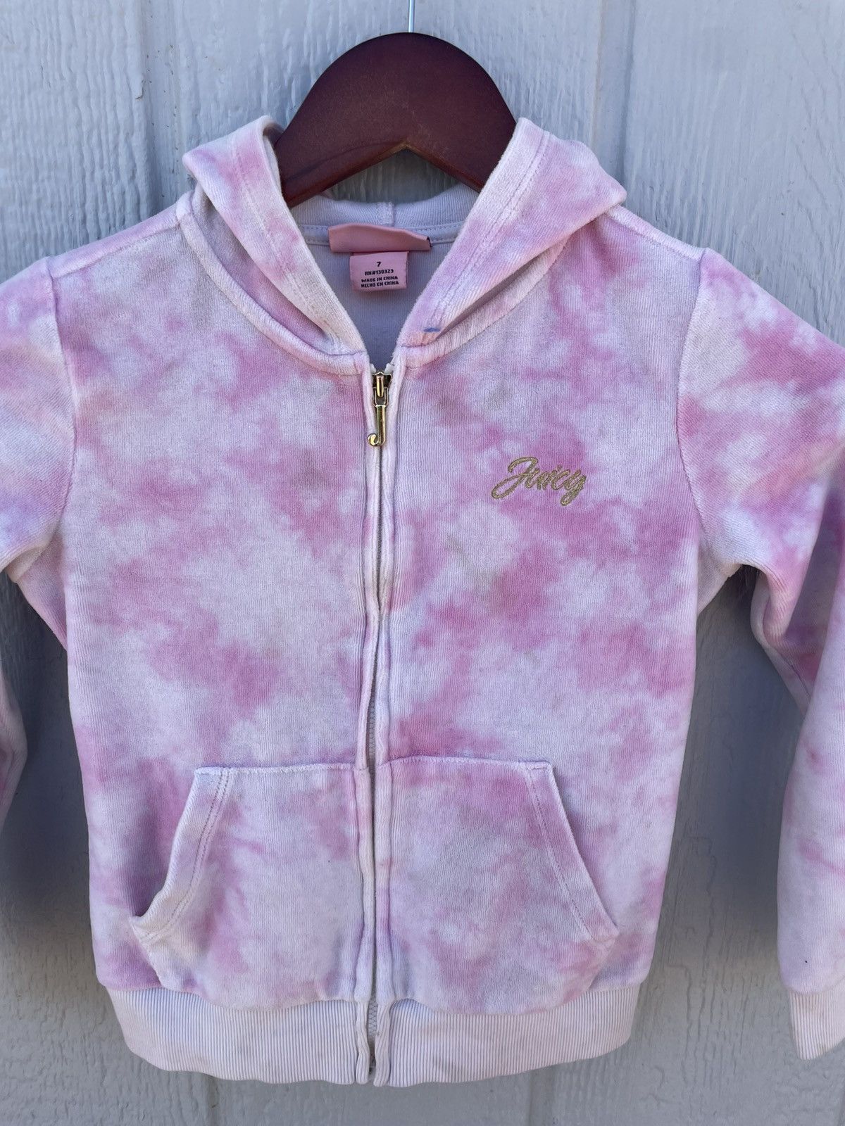 Juicy Couture Juicy Couture Kids Toddler Pink Velour Zip Up Hoodie Size 7 Size XXS / US 00 / IT 34 - 2 Thumbnail