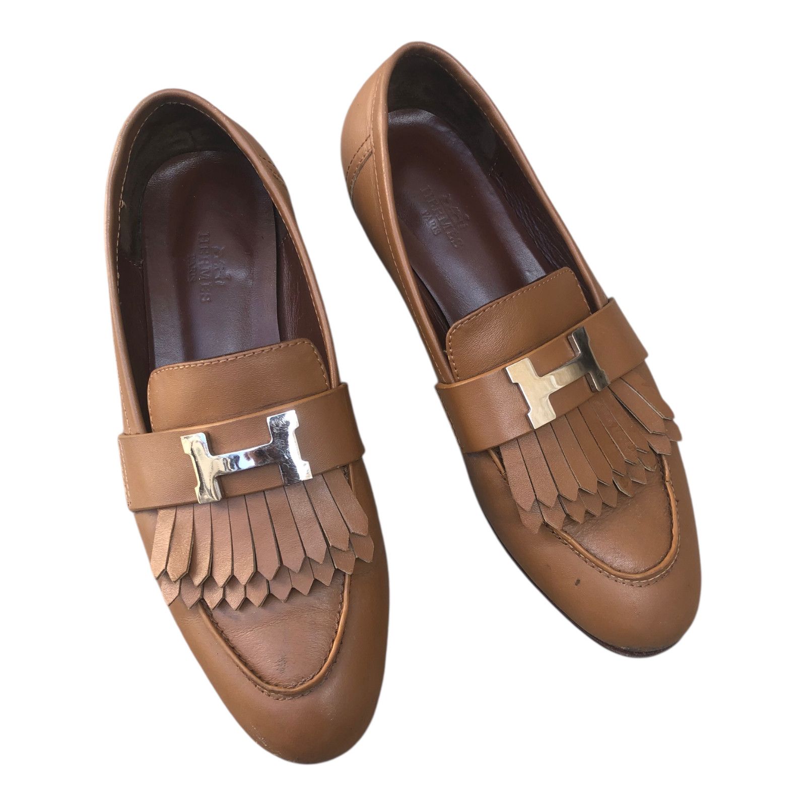 Hermes 🔥HERMES Goatskin Womens Royal Loafers 36 Naturel Size US 6 / IT 36 - 2 Thumbnail