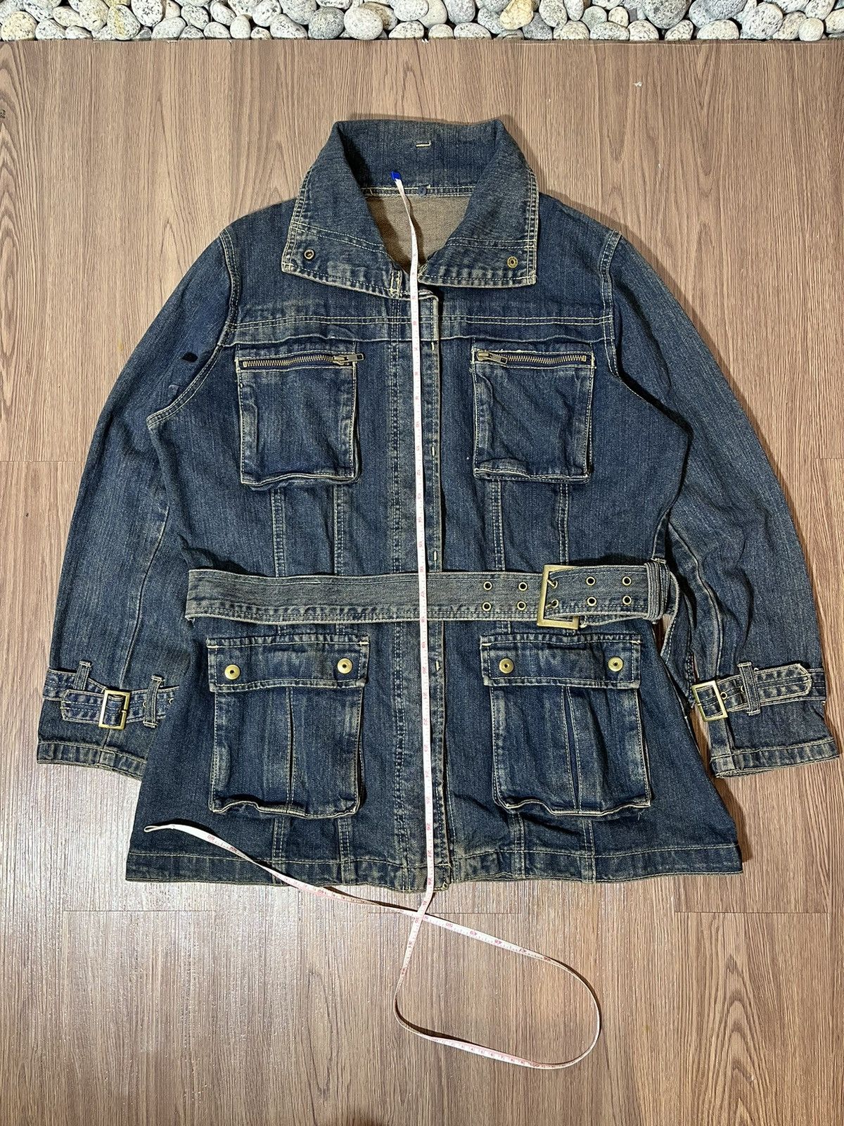 Beauty Beast Charms japan bondage 3D multipocket mudwash denim jacket Size US XL / EU 56 / 4 - 12 Thumbnail
