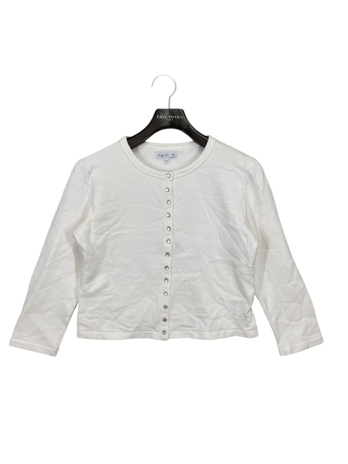 Designer × agnes b. Vintage agnes b crop sweater snap button nice condition Size M / US 6-8 / IT 42-44 - 1 Thumbnail