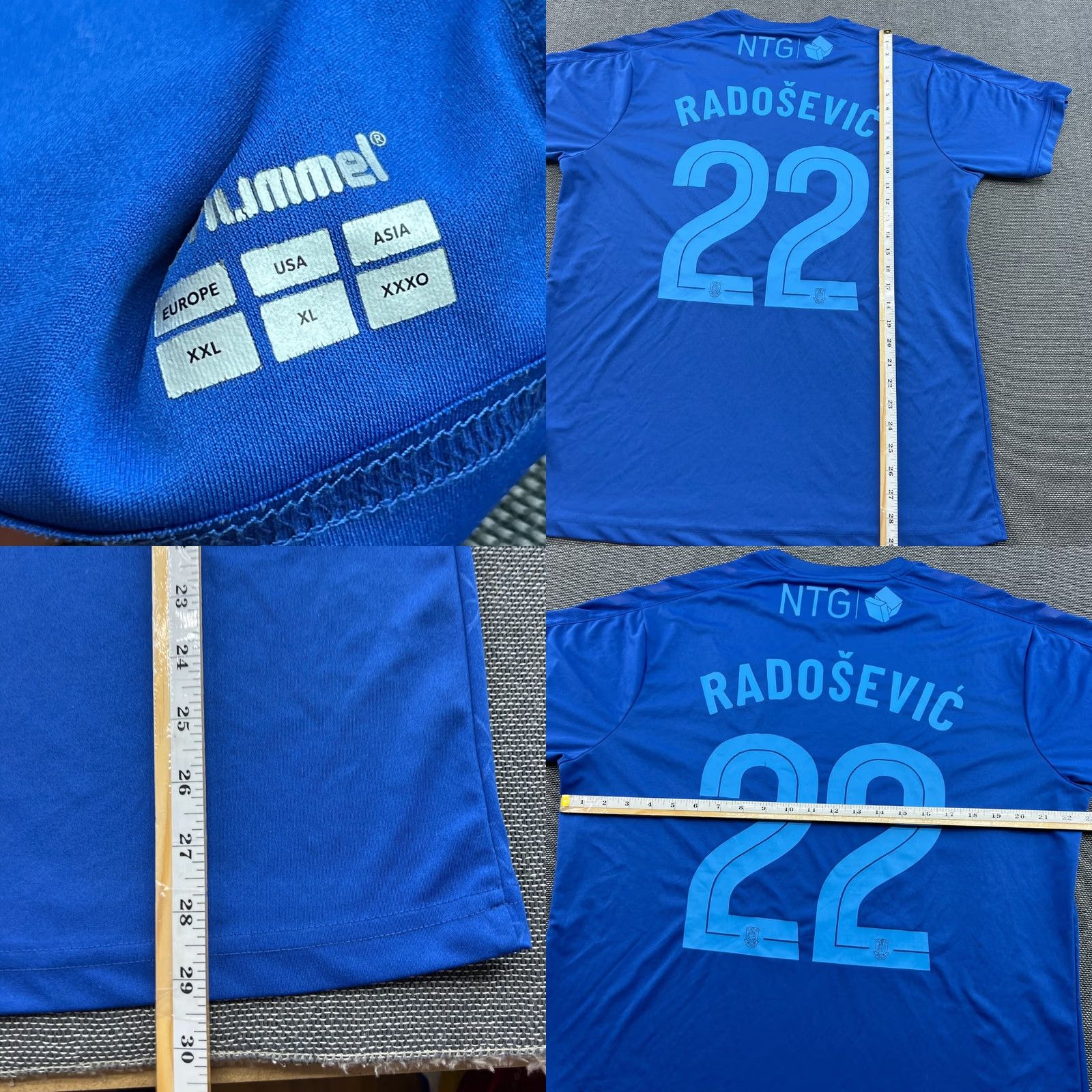 Hummel Hummel Brondby 2021 2022 Away Football Jersey Mens 2XL Blue Short Sleeve Pullover Round Neck Athletic Sports Shirt Size US XXL / EU 58 / 5 - 9 Thumbnail