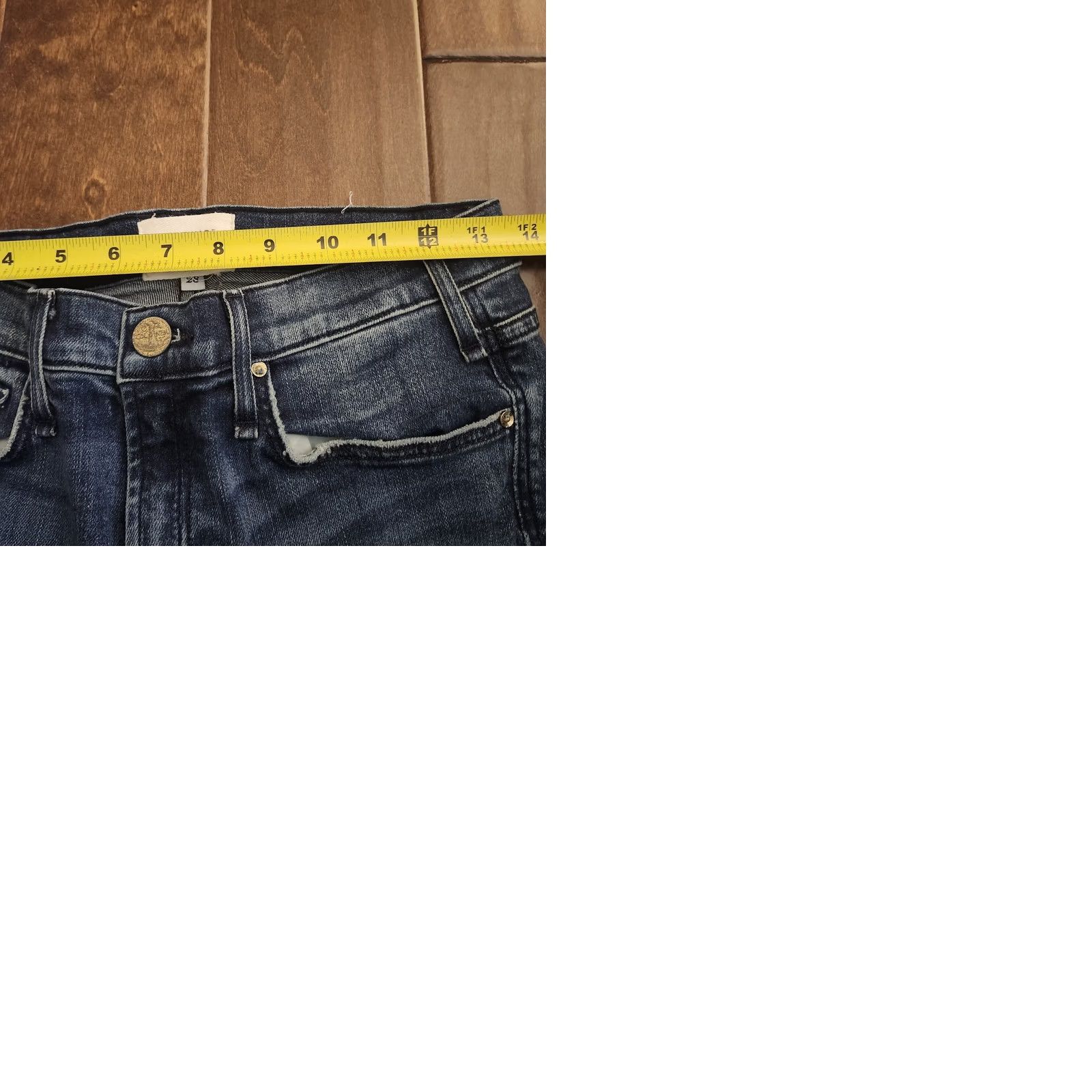 Denime McGuire Jeans Womens 28 Blue Size Skinny Stretch Denim Ankle Crop Size 28" / US 6 / IT 42 - 10 Thumbnail