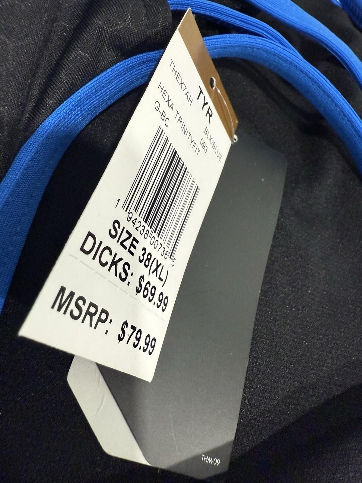 Charles Tyrwhitt TYR Durafast Elite Women Hexa Trinityfit Black/Blue Sz 38 XL Size ONE SIZE - 5 Thumbnail