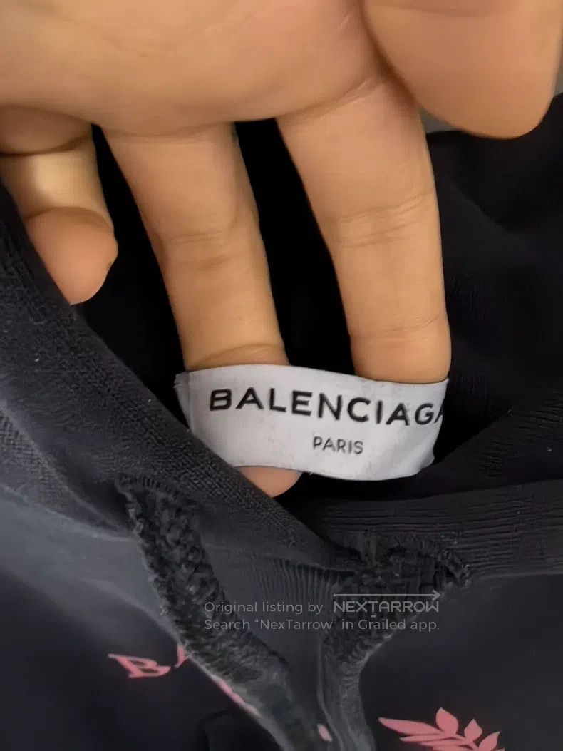 Balenciaga Balenciaga Black and Pink Wheat Ear Hoodie Size US XS / EU 42 / 0 - 3 Thumbnail