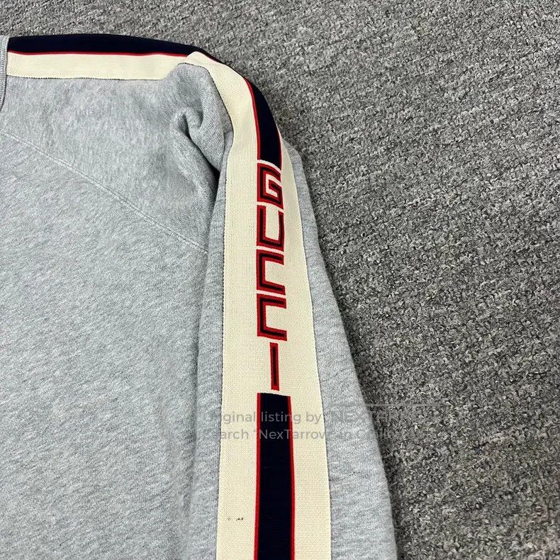 Gucci Gucci String Logo Gray Round-neck Sweatshirt Size US M / EU 48-50 / 2 - 5 Thumbnail