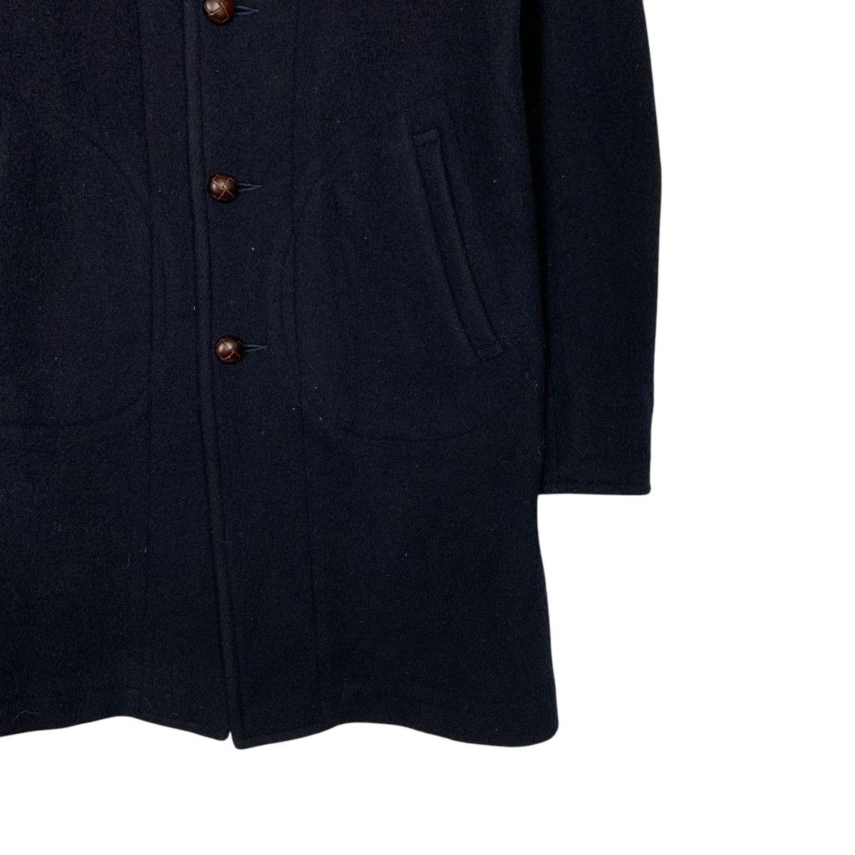 Danton DANTON Wool Navy Blue Overcoat jacket #2507-C113 Size US S / EU 44-46 / 1 - 5 Thumbnail