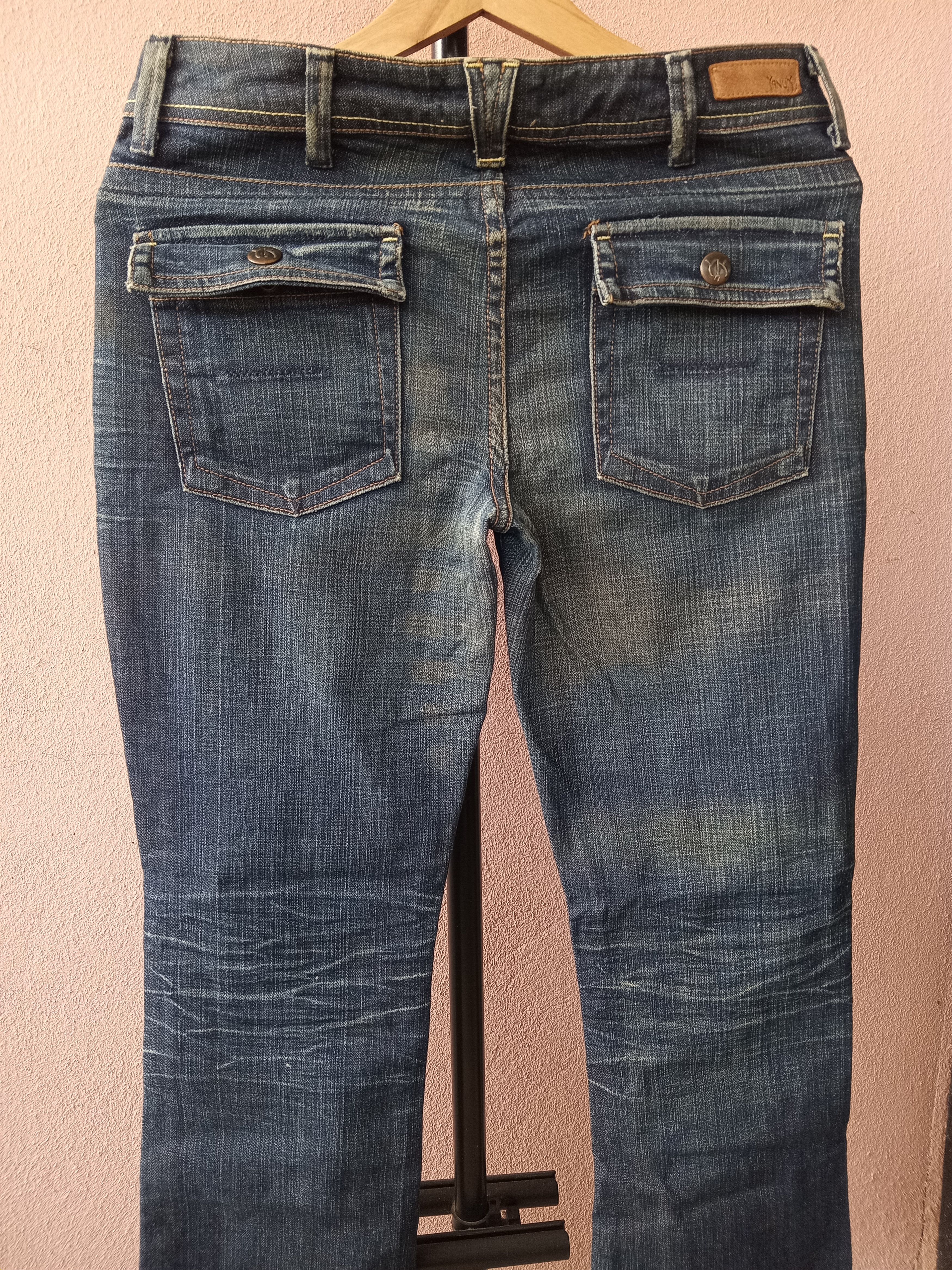 Vintage Vintage YANUK Rusty Wash Distressed Faded Jeans Size 30" / US 8 / IT 44 - 3 Thumbnail