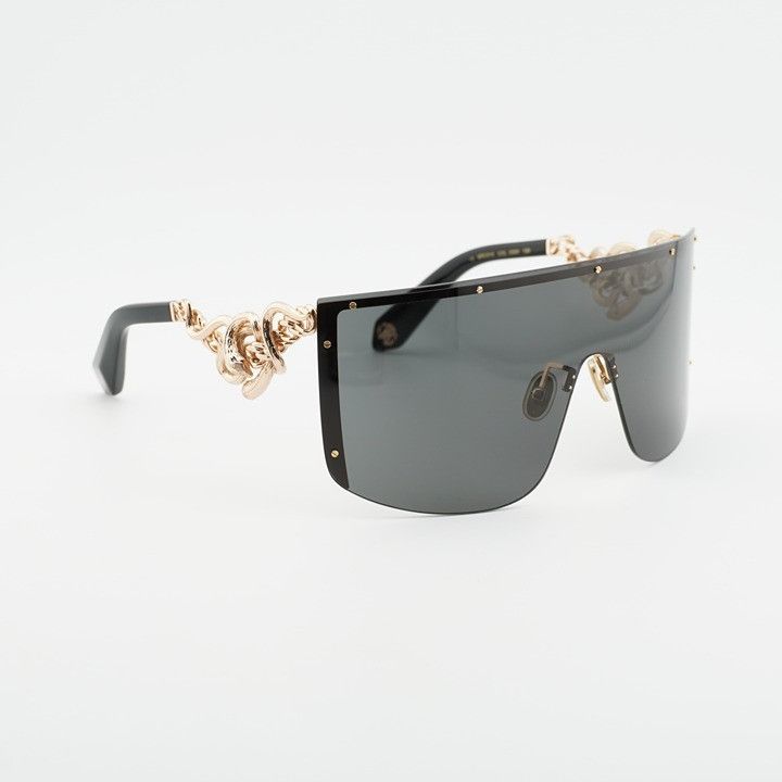 Roberto Cavalli Roberto Cavalli SRC015M 0300 Sunglasses Gold Shield Frame Size ONE SIZE - 6 Thumbnail