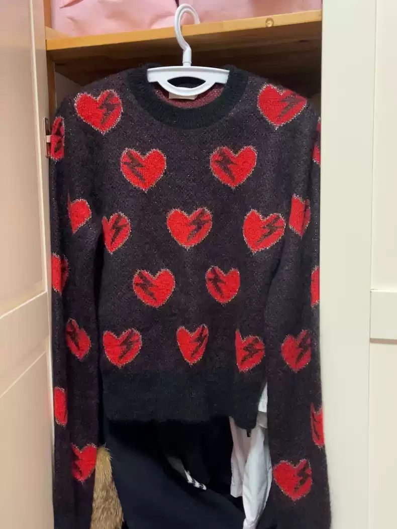 Saint Laurent Heart Sweater | Grailed