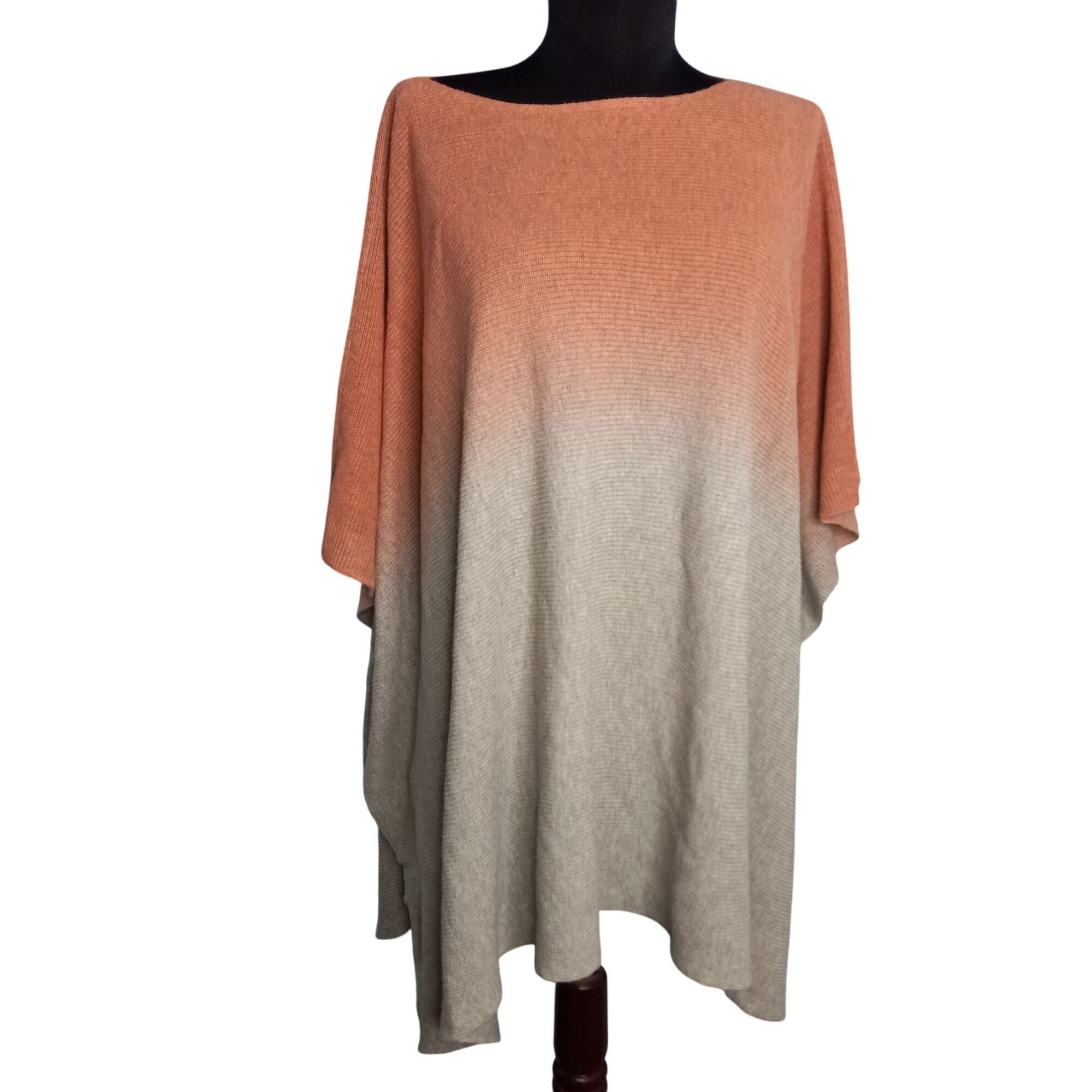J. Jill Purejill J Jill One Size Poncho Ombré Knit Cape Soft Gradien Size ONE SIZE - 2 Thumbnail