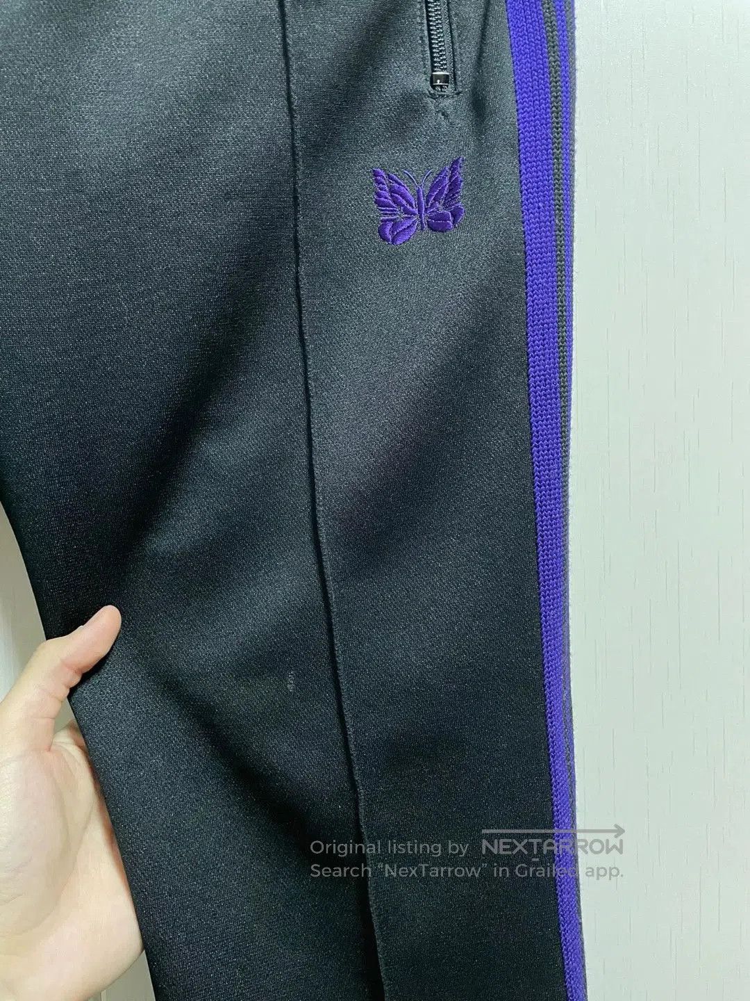 Needles Needles Black Purple Butterfly Straight Pants. Size US 40 / EU 56 - 2 Thumbnail