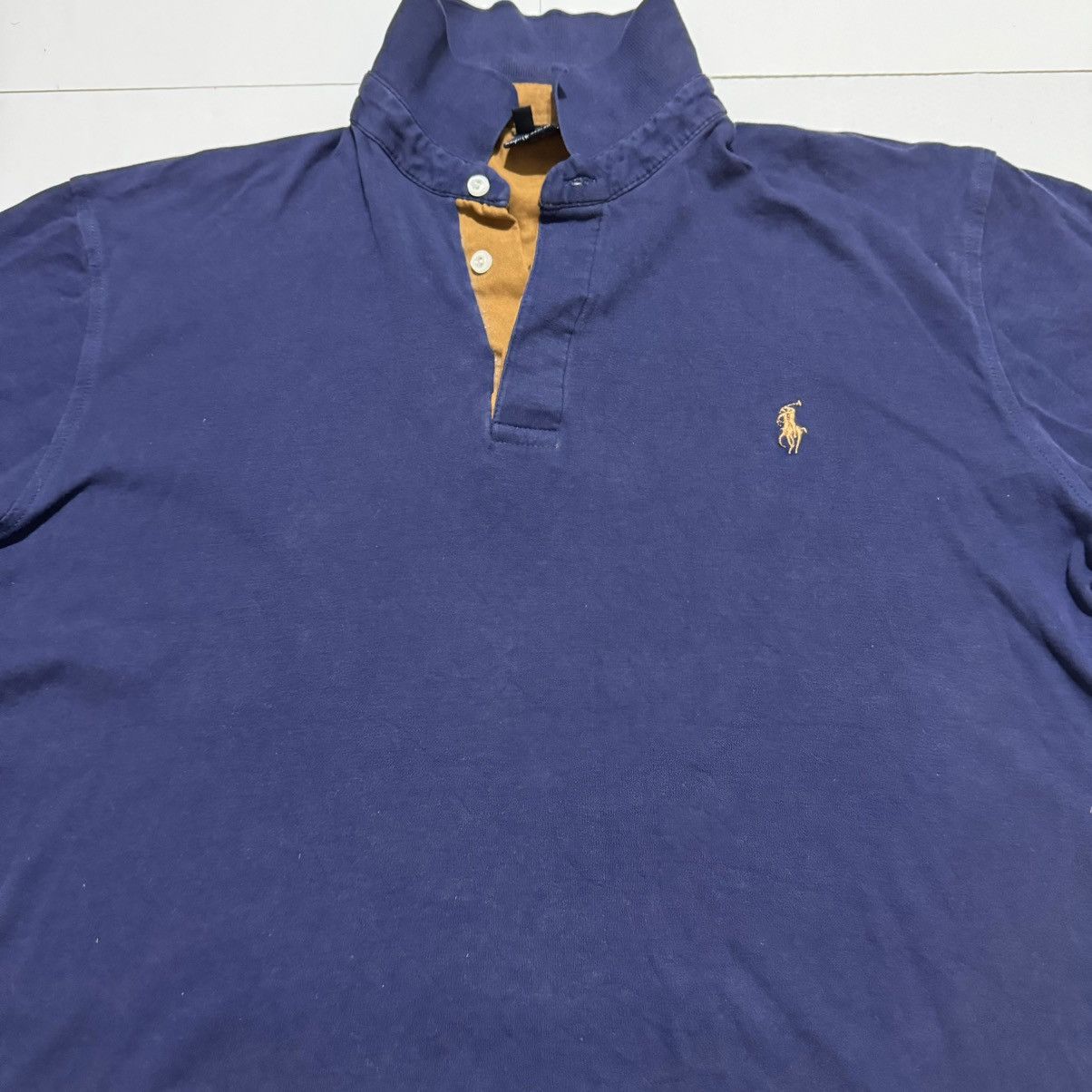 Polo Ralph Lauren × Vintage Vintage Polo Ralph Lauren Blue Polo Shirt Men’s Pony Classic Size US XL / EU 56 / 4 - 2 Thumbnail