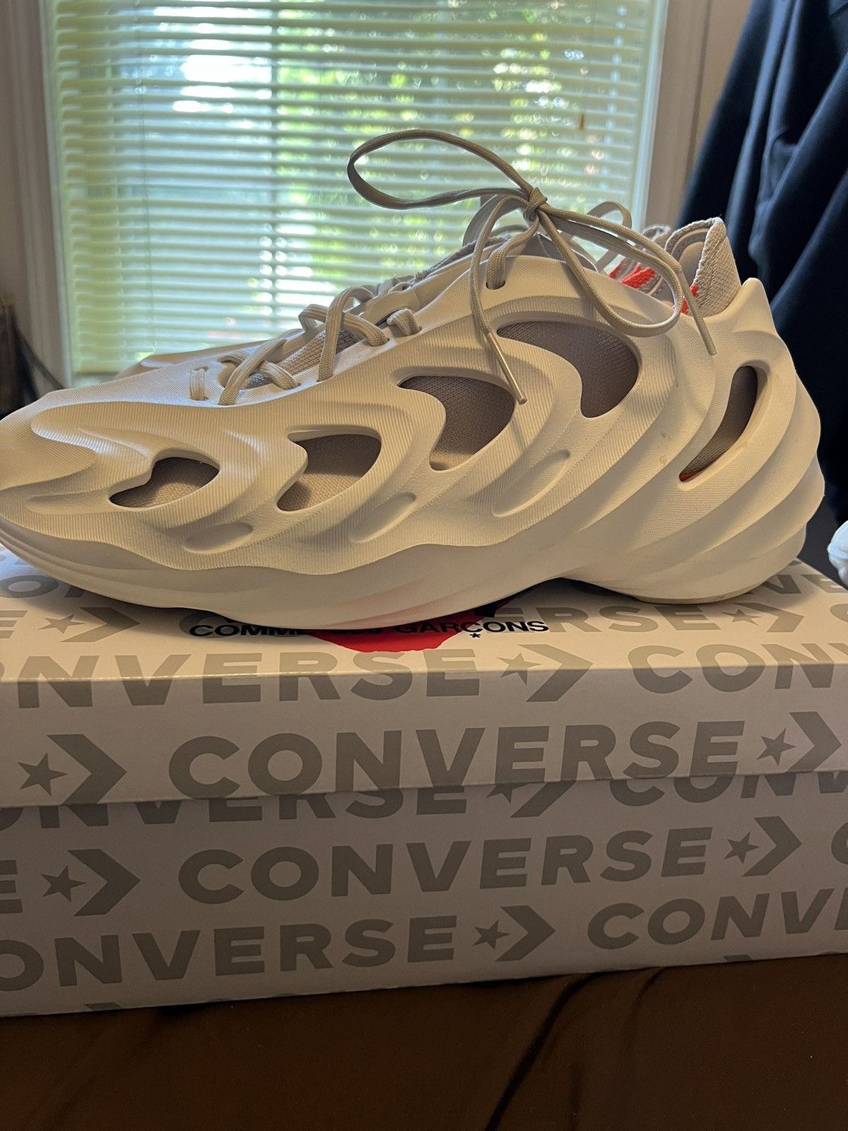 Adidas Adifoam q “cloud white” Size US 10.5 / EU 43-44 - 1 Thumbnail